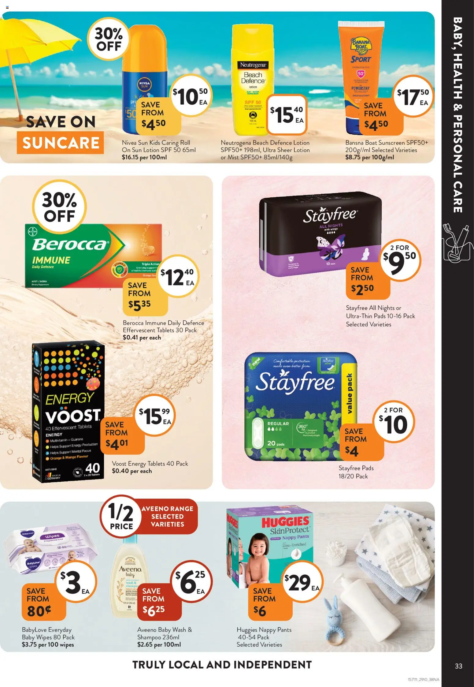 Foodworks catalogue - valid from 29.10.2025 | Page: 33 | Products: Sunscreen, Pants, Mango, Tablets
