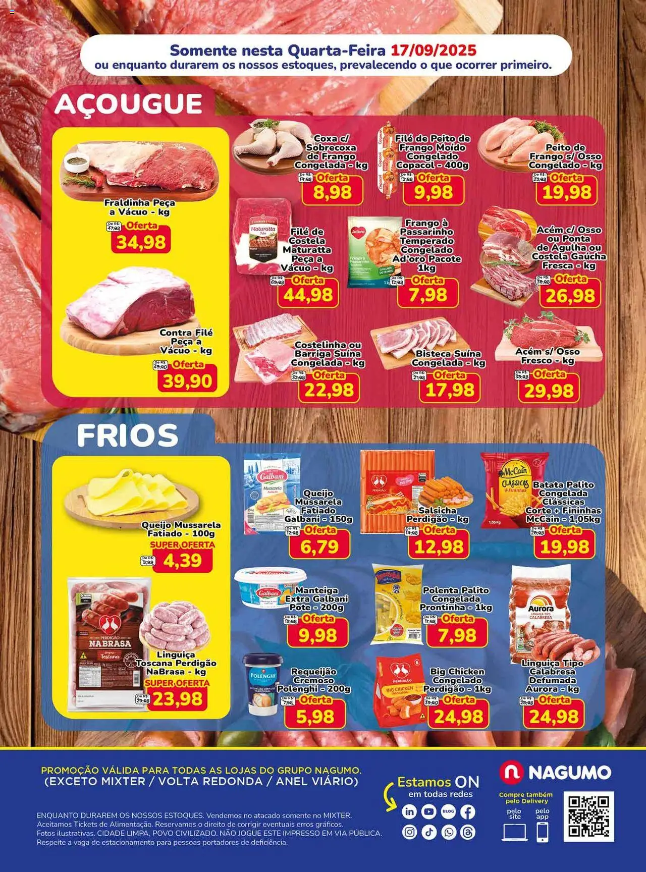 Nagumo Folheto - válido de 17.09.2025 | Página: 2 | Produtos: Fraldinha, Queijo, Requeijão, Mussarela