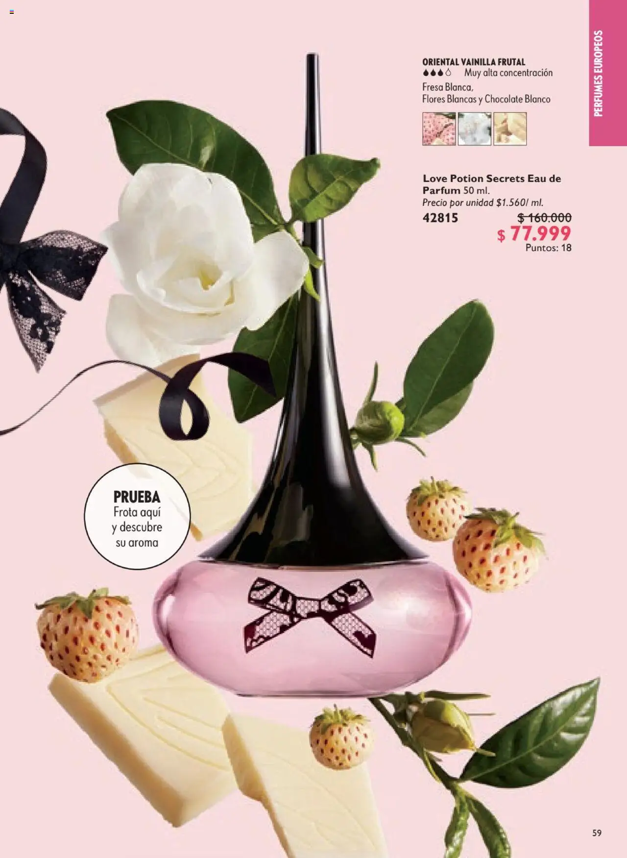 Oriflame revista - valida desde el 12.07.2025 | Página: 59 | Productos: Fresa, Suspensor, Chocolate