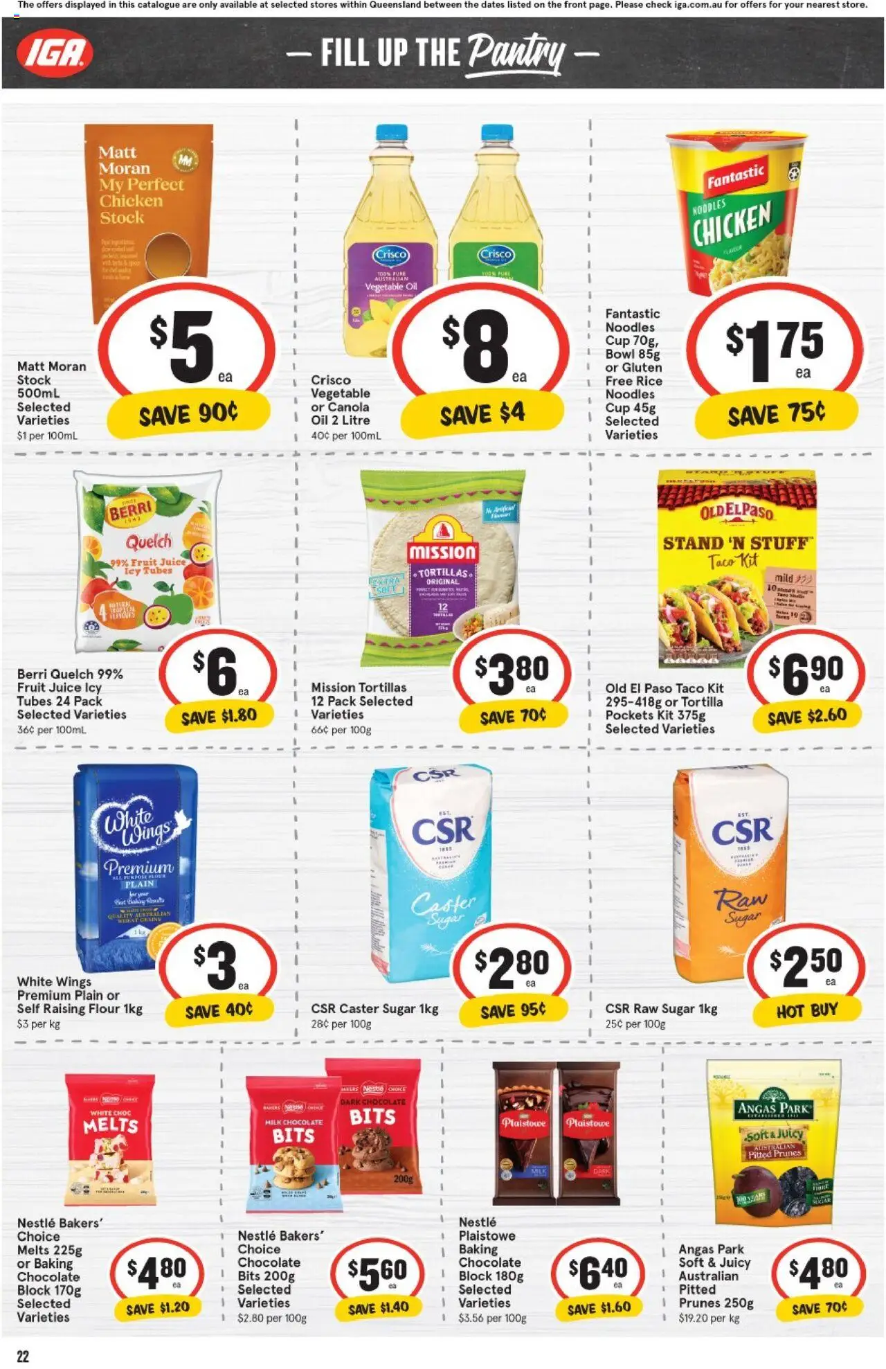 IGA catalogue - valid from 27.08.2025 | Page: 20 | Products: Milk, Oil, Noodles, Tortillas