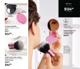 Nuevas ofertas de AVON válidas en toda la República Mexicana desde el 12.09.2025. ¡Encuentra las mejores ofertas en Espejo de Bolsillo, Plástico y vidrio. 7 x 6 cm! | Página: 111 | Productos: Espejo, Maquillaje, Rubor