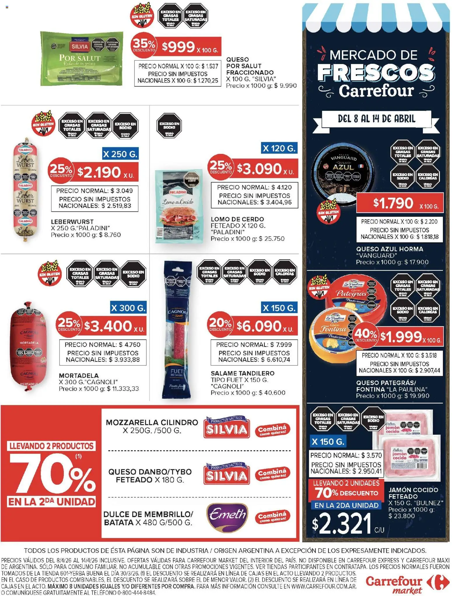 Carrefour Market catálogo │ válido desde el 08.04.2026 | Página: 16 | Productos: Teléfono, Caso, Sobre, Jamón