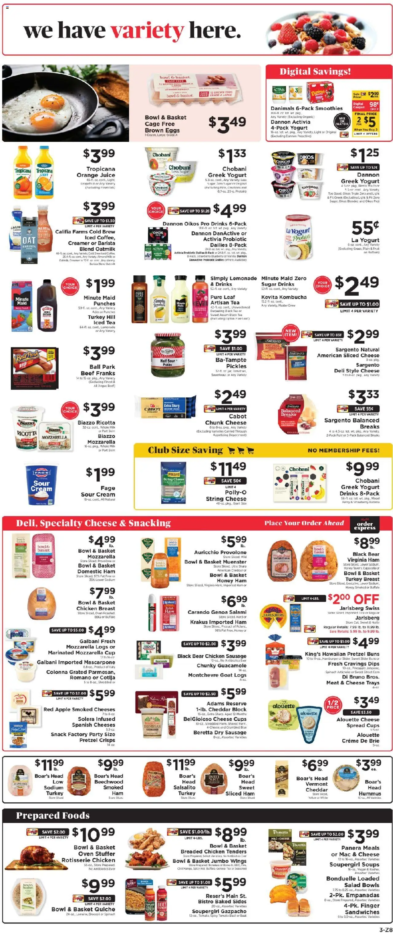 ShopRite Weekly Ad - valid from 08.08.2025 | Page: 3 | Products: Salami, Sour cream, Grapefruit, Oven