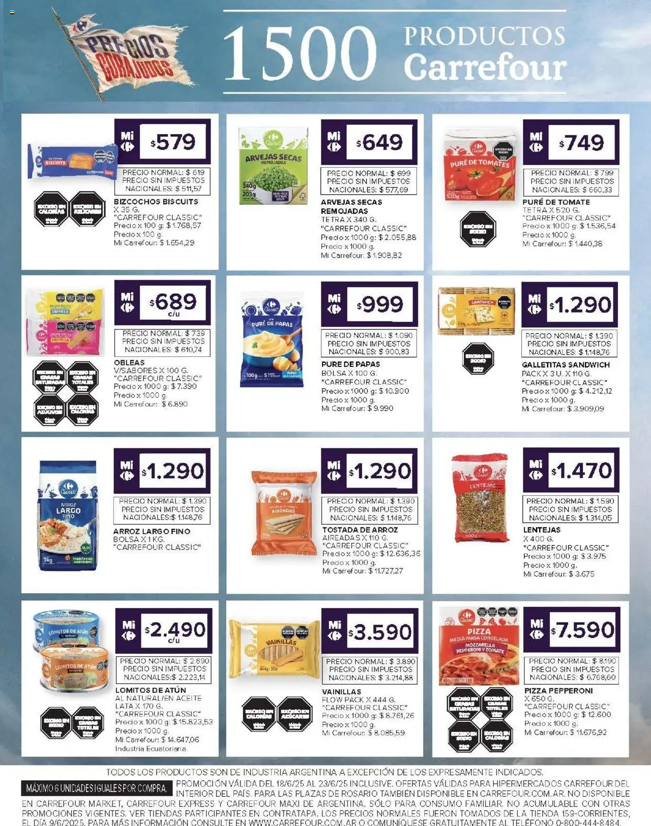 Carrefour ofertas │ válido desde el 18.06.2025 | Página: 11 | Productos: Aceite, Arvejas, Tomates, Arroz