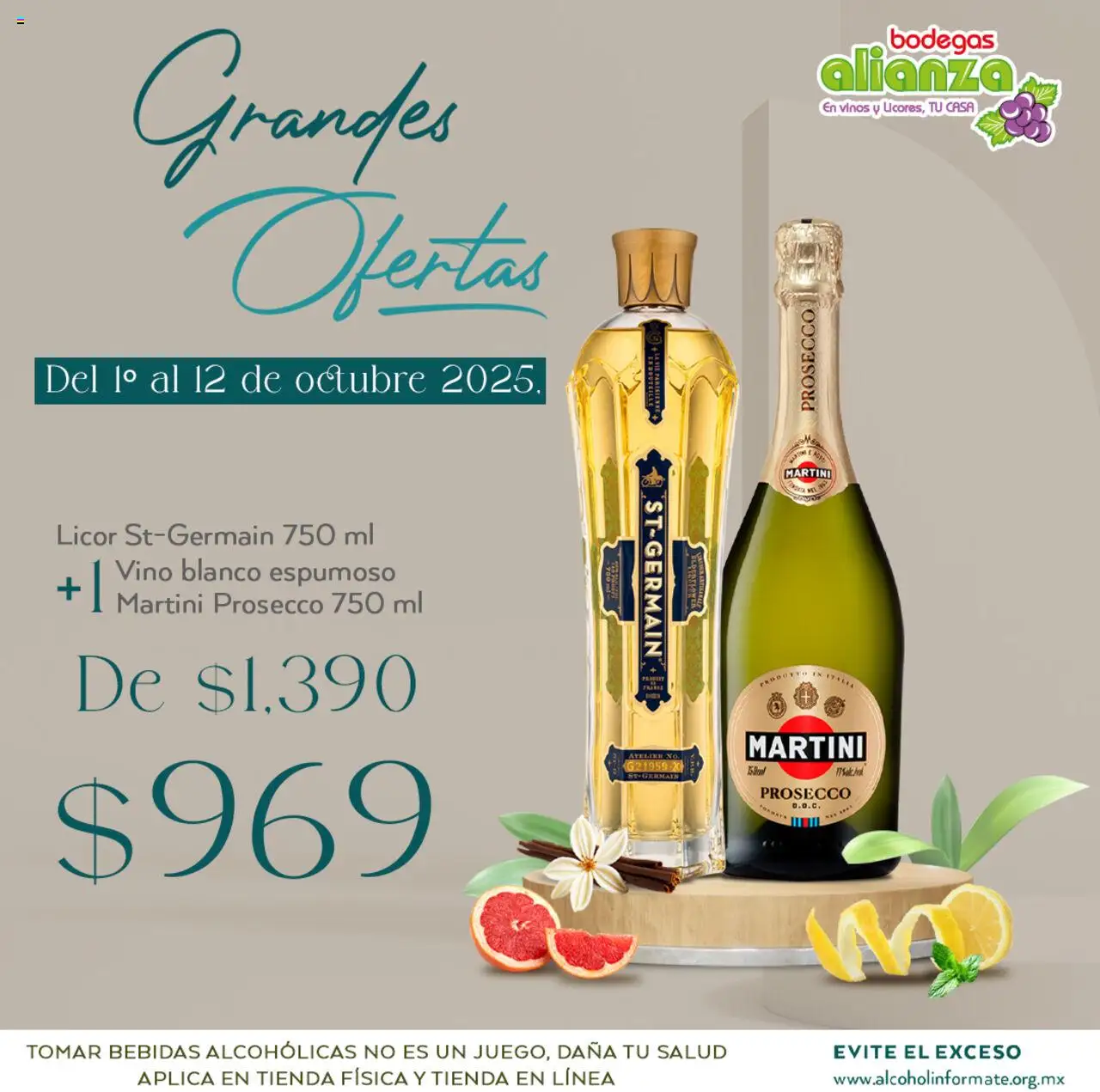 Nuevas ofertas de Bodegas Alianza válidas en toda la República Mexicana desde el 01.10.2025. ¡Encuentra las mejores ofertas en Bodegas Alianza - Catálogo Grandes Ofertas! | Página: 1 | Productos: Vino