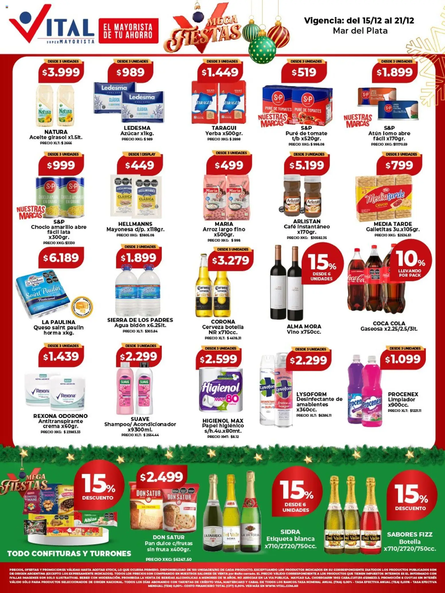 Vital - Ofertas │ válido desde el 15.12.2025 | Página: 1 | Productos: Botella, Galletitas, Café, Cerveza