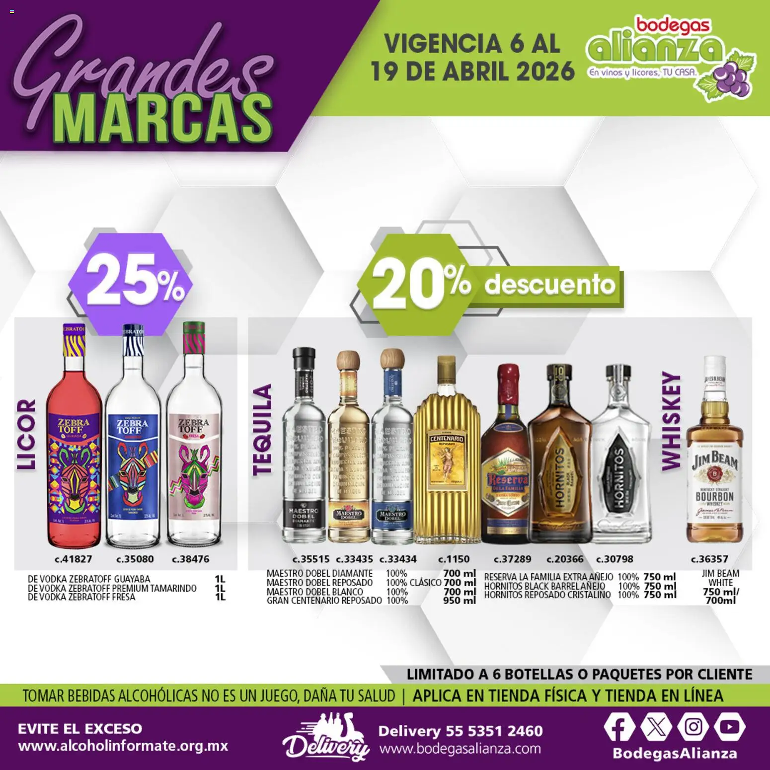 Nuevas ofertas de Bodegas Alianza válidas en toda la República Mexicana desde el 06.04.2026. ¡Encuentra las mejores ofertas en Bodegas Alianza catálogo Grandes Marcas! | Página: 6