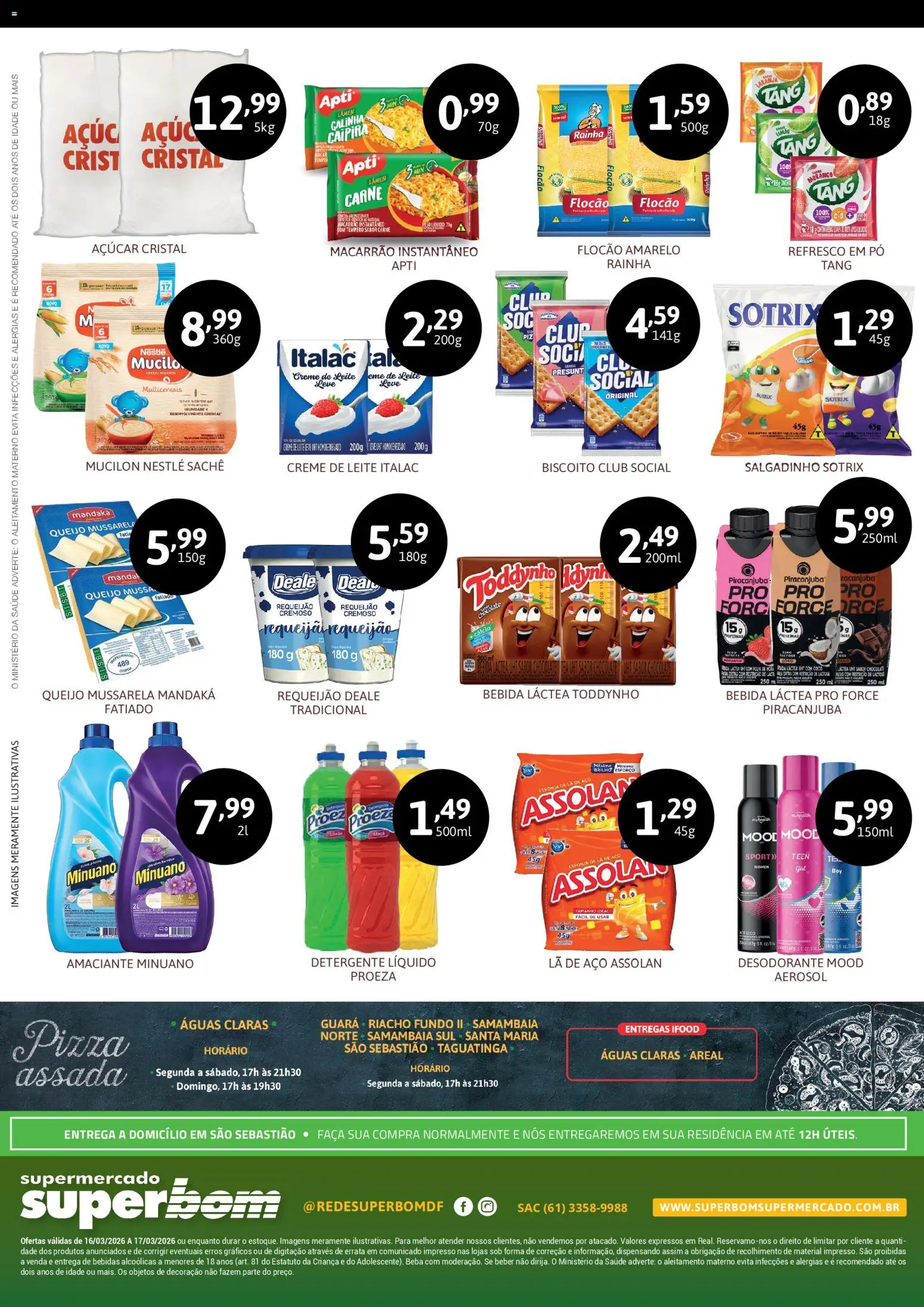 Superbom Folheto - válido de 16.03.2026 | Página: 2 | Produtos: Leite, Queijo, Carne, Macarrão instantâneo
