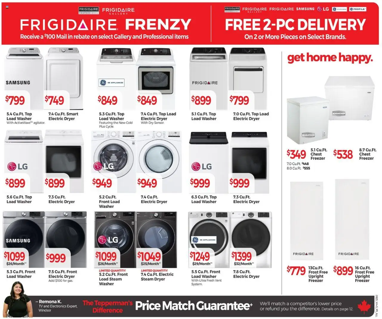 Tepperman's flyer valid from 18.09.2025 | Page: 14 | Products: Tv, Freezer, Dryer