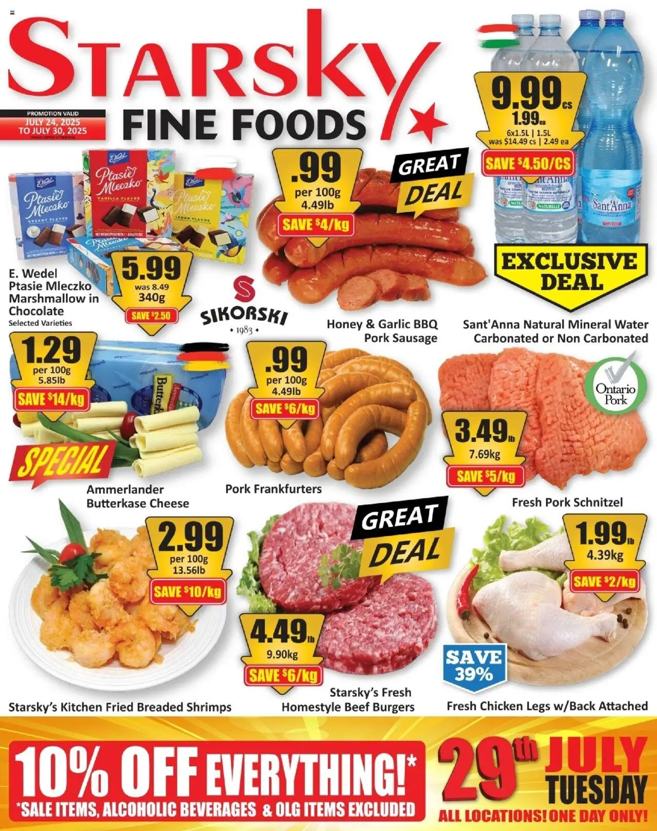 Starsky flyer valid from 24.07.2025 | Page: 1 | Products: Beef, Chocolate, Chicken, Pork