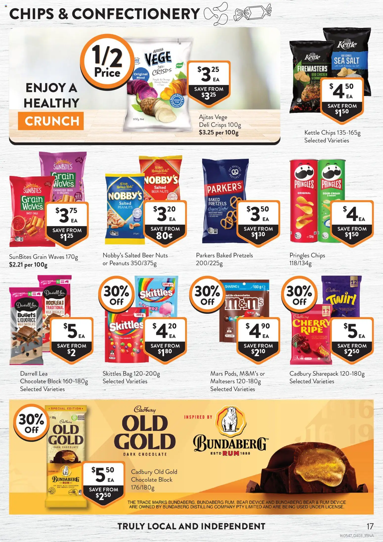 Foodworks catalogue - valid from 04.03.2026 | Page: 17 | Products: Peanuts, Pretzels, Fruits, Device