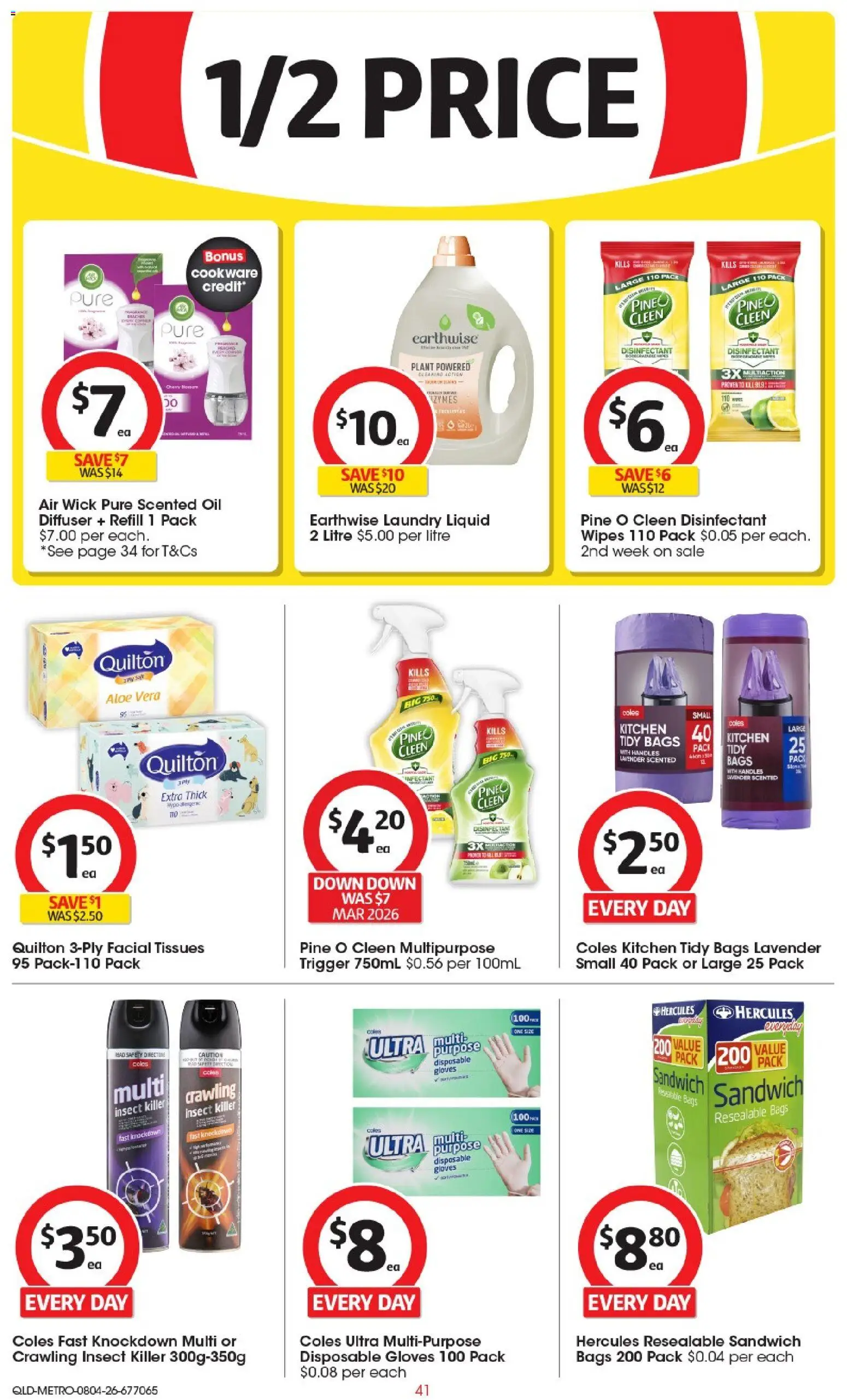 Coles catalogue - valid from 08.04.2026 | Page: 41 | Products: Cookware, Gloves, Laundry, Bag