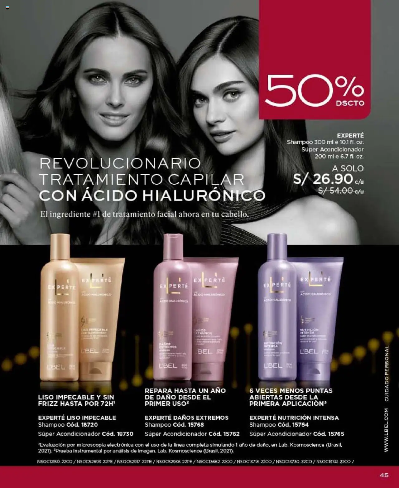 Catálogo L'Bel válido desde 24.10.2025 | Página: 45 | Productos: Shampoo, Acondicionador