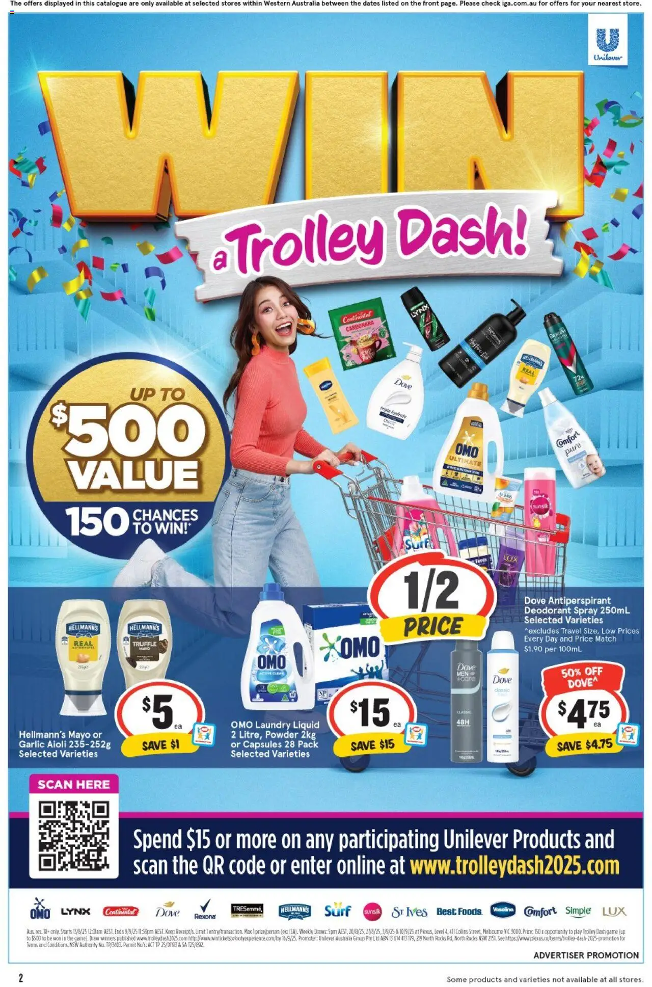 IGA catalogue - valid from 13.08.2025 | Page: 3 | Products: Antiperspirant, Trolley, Laundry, Game