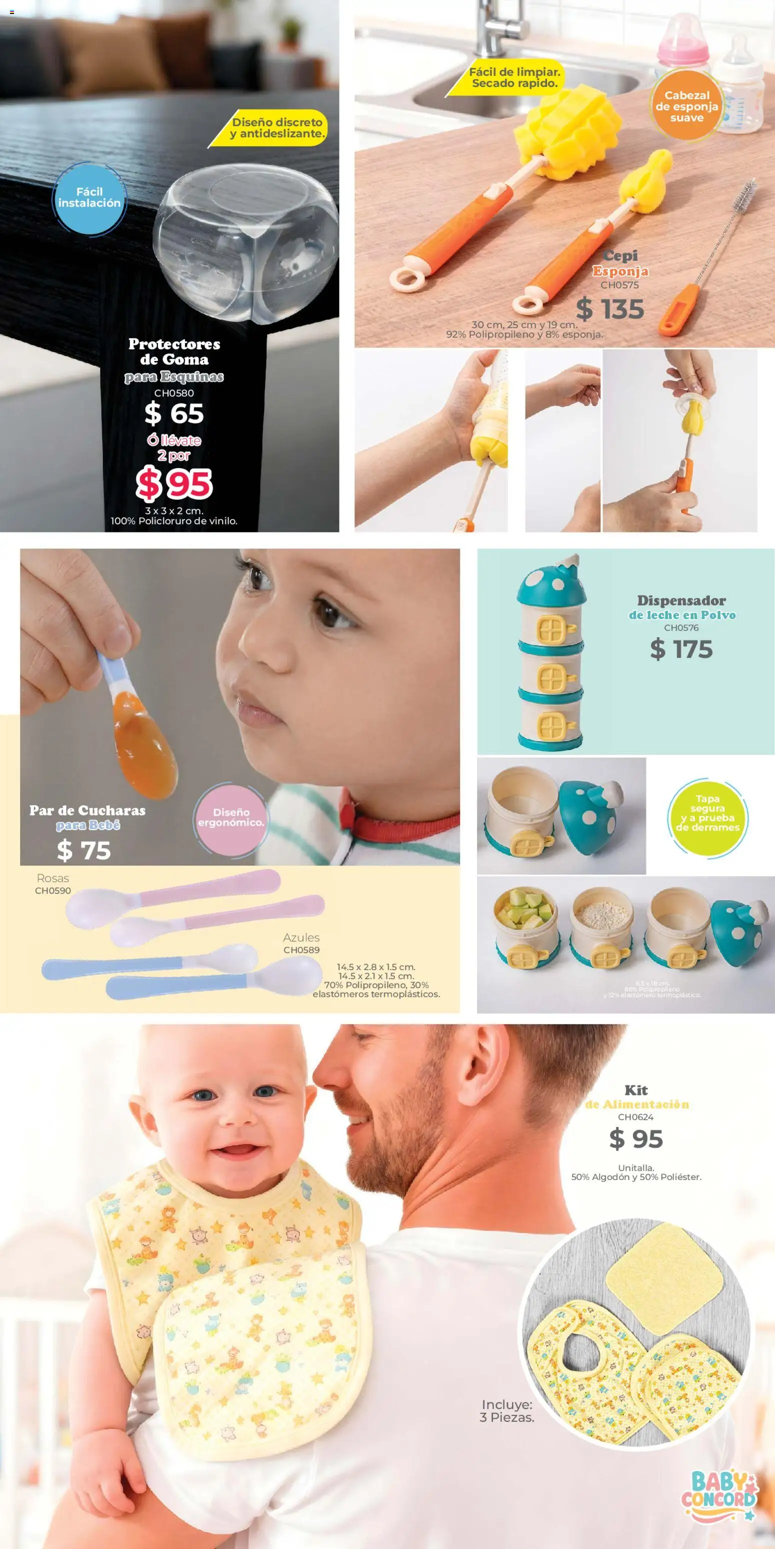 Nuevas ofertas de Colchas Concord válidas en toda la República Mexicana desde el 01.02.2026. ¡Encuentra las mejores ofertas en Colchas Concord catálogo Baby! | Página: 24 | Productos: Leche en polvo, Esponja, Algodón, Polvo