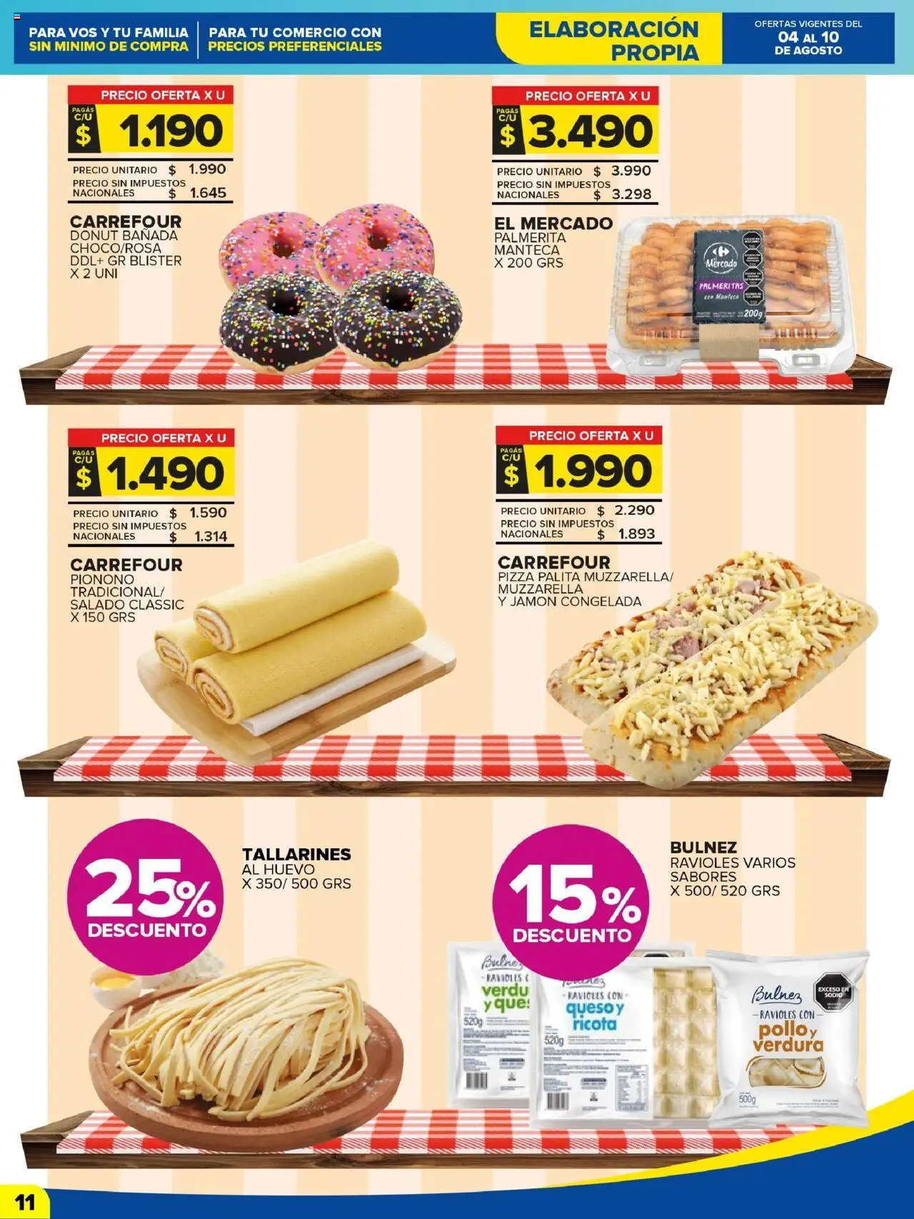 Carrefour Maxi catálogo │ válido desde el 04.08.2025 | Página: 11 | Productos: Huevo, Manteca, Queso, Pionono