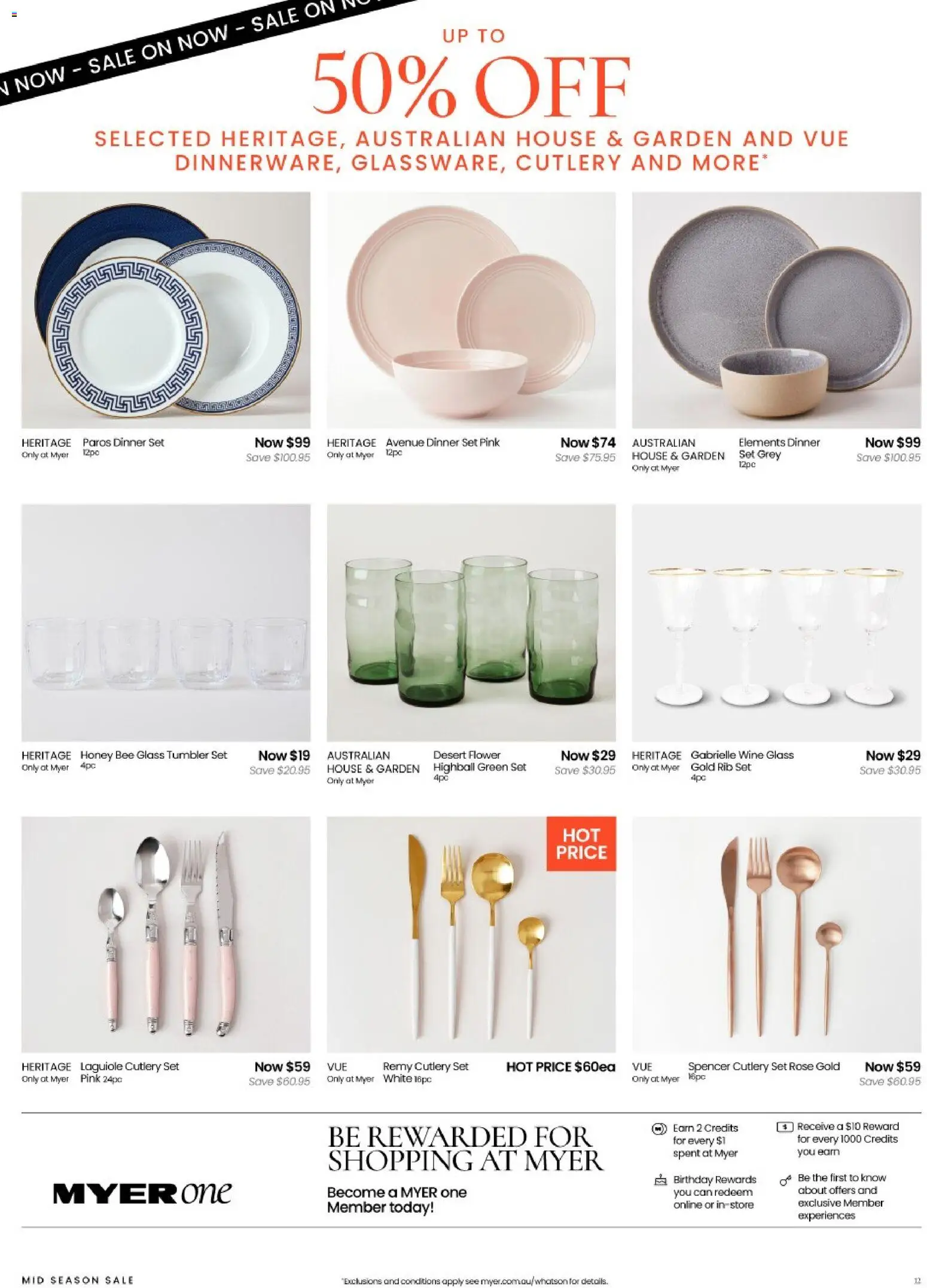 Myer catalogue - valid from 04.03.2026 | Page: 12 | Products: Cutlery, Dinner set, Wine, Honey