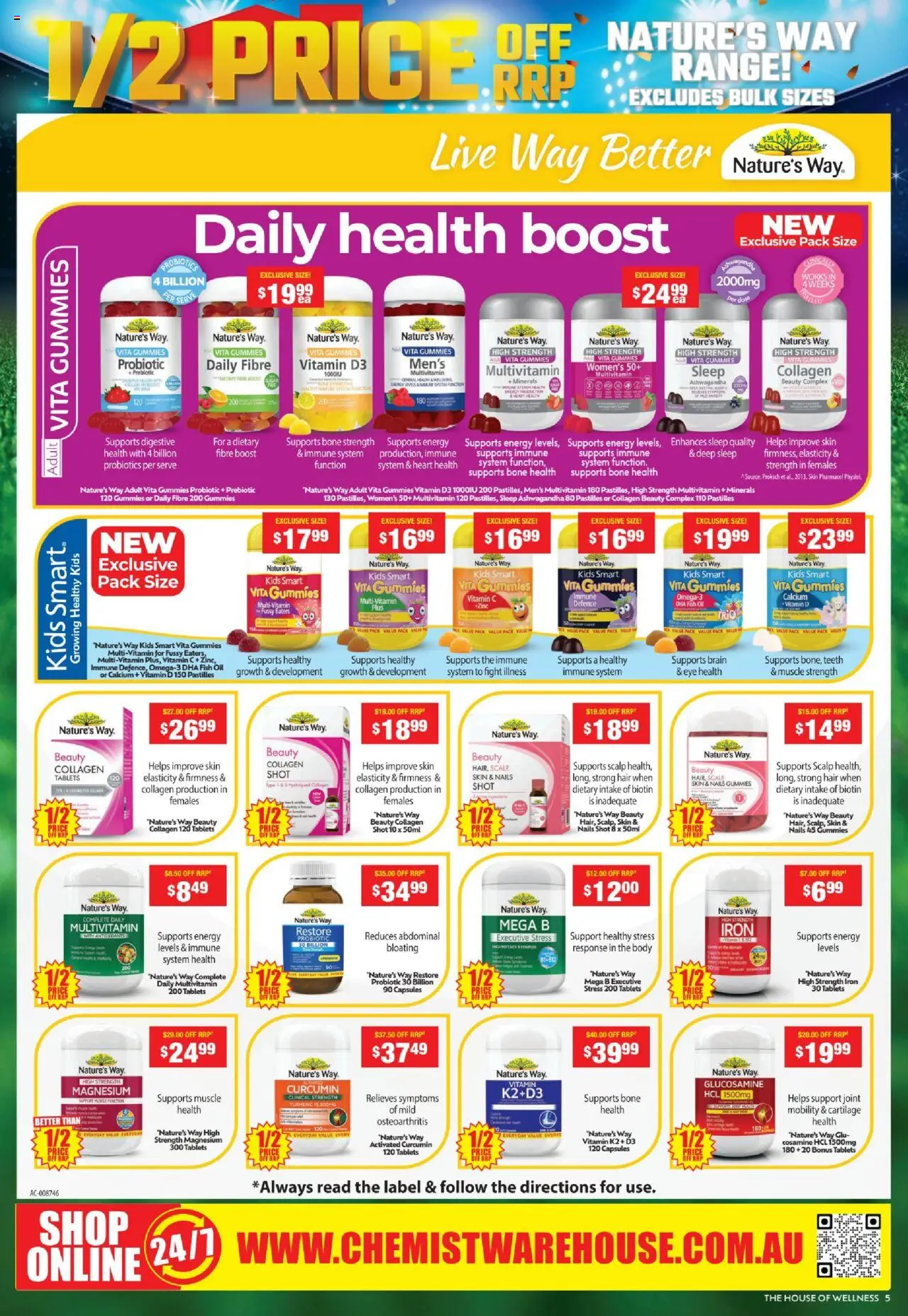 Chemist Warehouse catalogue - valid from 08.09.2025 | Page: 5 | Products: Fish oil, Collagen, Multivitamin, Vitamin