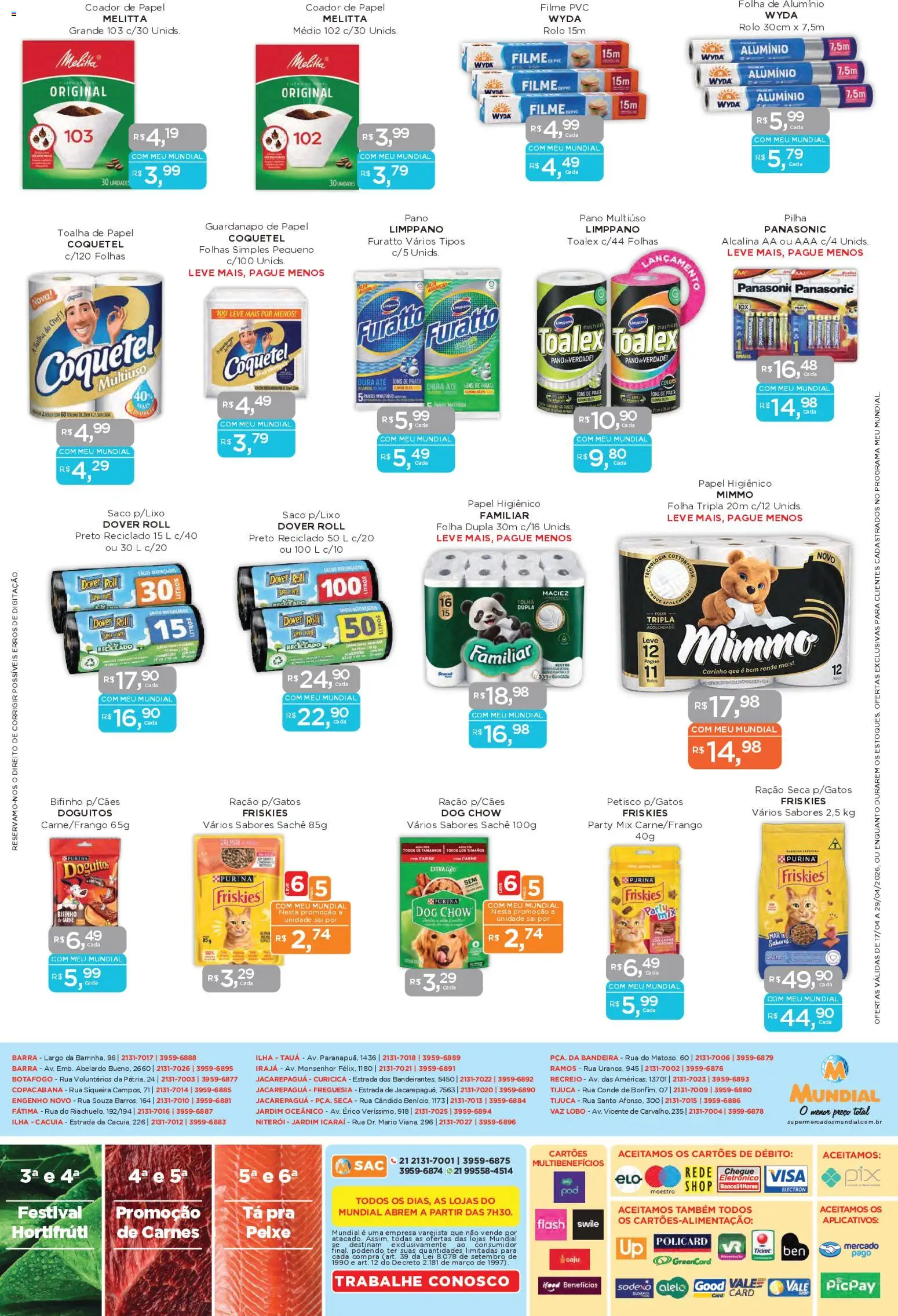 Mundial Folheto - válido de 17.04.2026 | Página: 12 | Produtos: Caju, filme de PVC, Carne, Guardanapo