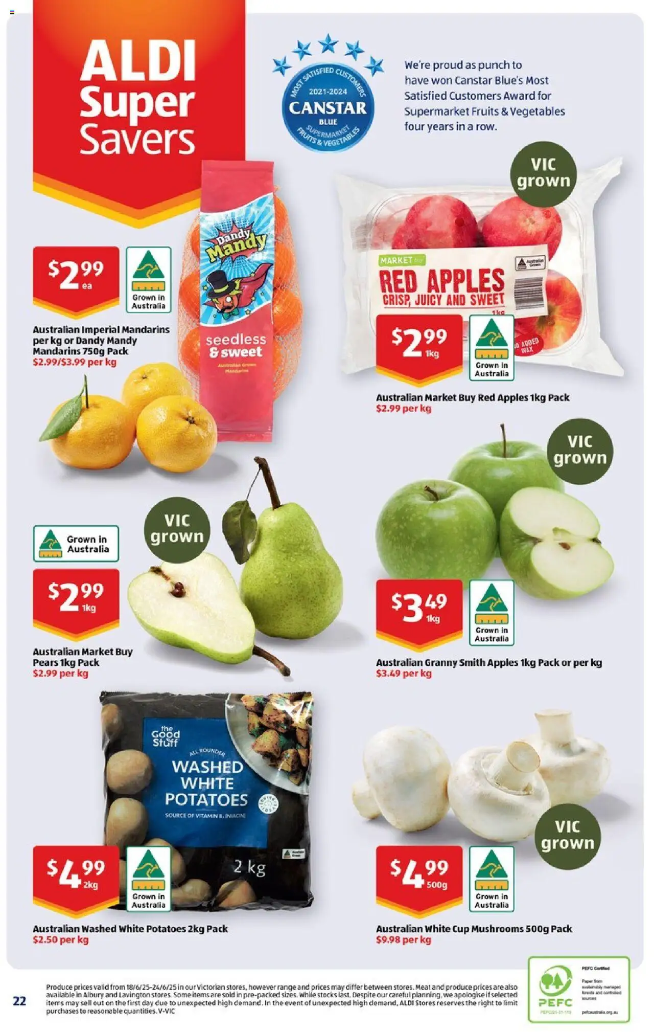 Aldi catalogue - valid from 25.06.2025 | Page: 31 | Products: Apples, Mushrooms, Mandarins, Fruits