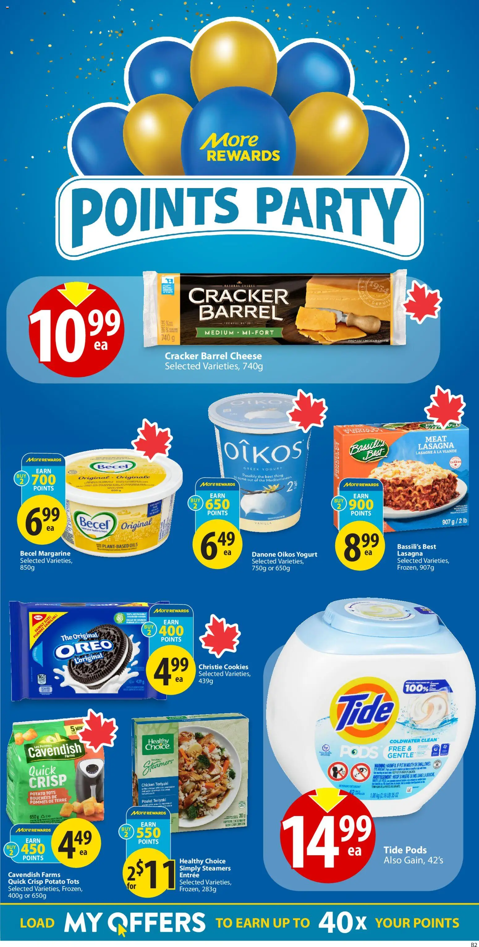Save on foods flyer valid from 19.02.2026 | Page: 14 | Products: Cookies, Cheese, Yogurt, Chicken