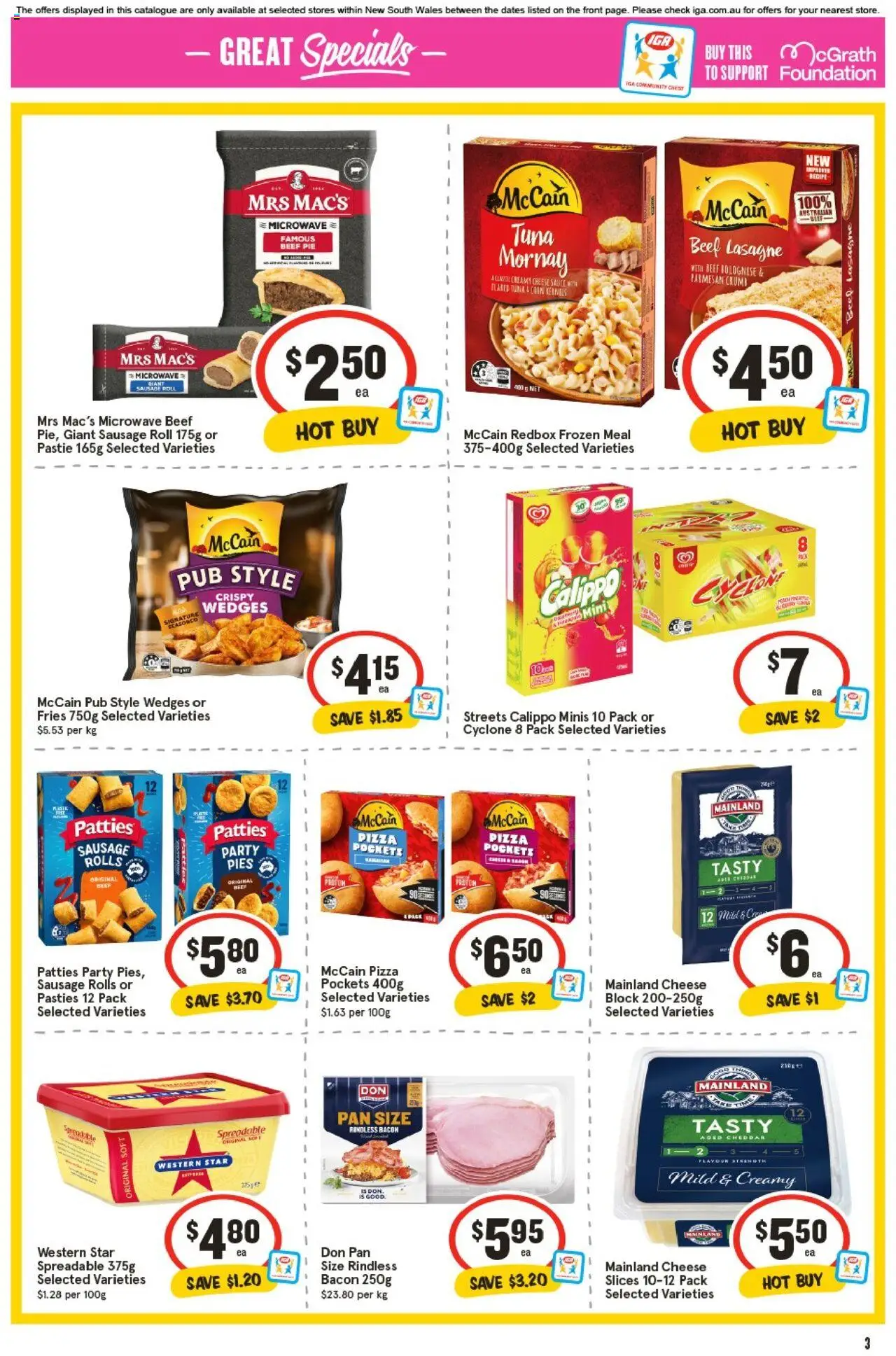 IGA catalogue - valid from 17.09.2025 | Page: 6 | Products: Bacon, Cheese, Beef, Sausage