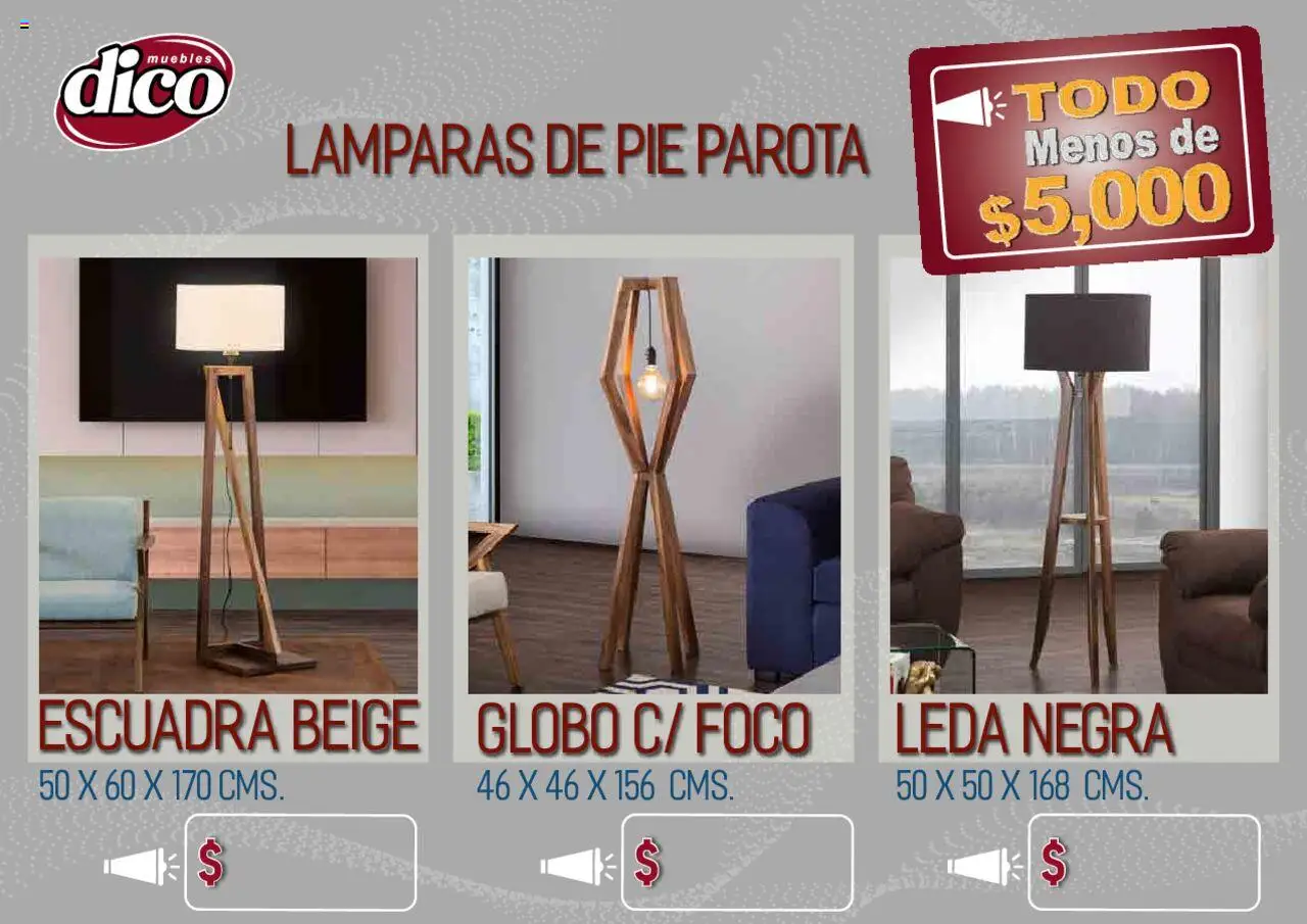 Nuevas ofertas de Muebles Dico válidas en toda la República Mexicana desde el 12.02.2025. ¡Encuentra las mejores ofertas en Muebles Dico catálogo Todo Menos! | Página: 93 | Productos: Foco