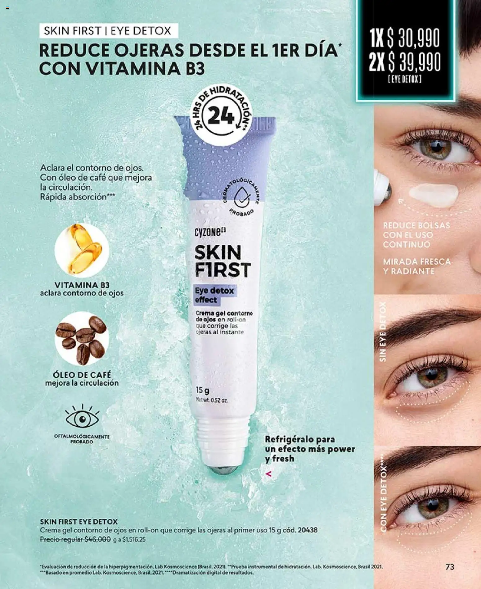 CyZone revista - valida desde el 03.04.2026 | Página: 73 | Productos: Crema, Contorno, Contorno de ojos, Café