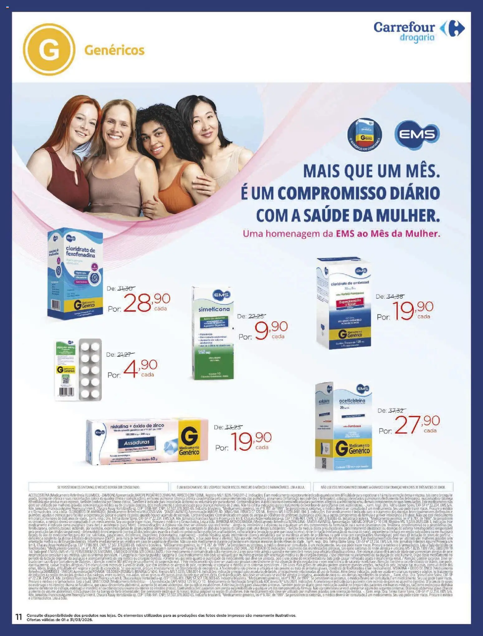 Carrefour Folheto - válido de 01.03.2026 | Página: 11 | Produtos: Suspensão, Lente, Massa, Xarope