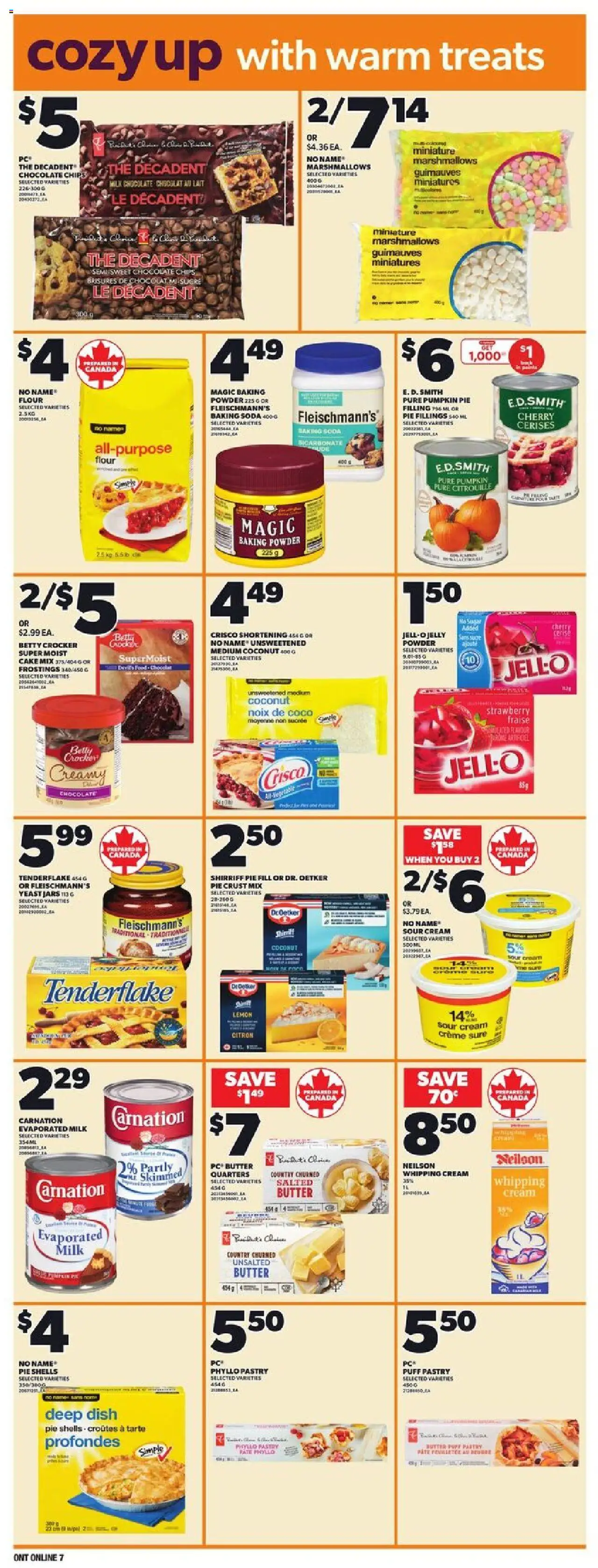 Loblaws flyer valid from 25.09.2025 | Page: 16 | Products: Cream, Milk, Chocolate, Pumpkin