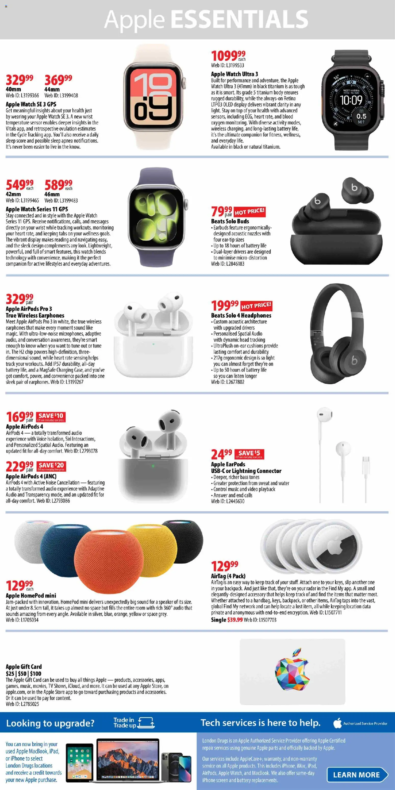 London Drugs flyer valid from 14.11.2025 | Page: 2 | Products: Tv, Video, Satellite, Battery