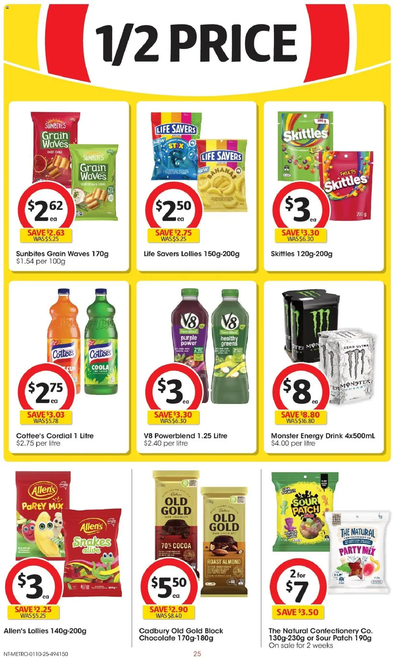 Coles catalogue - valid from 01.10.2025 | Page: 25 | Products: Energy drink, Sour cream, Cream, Greens