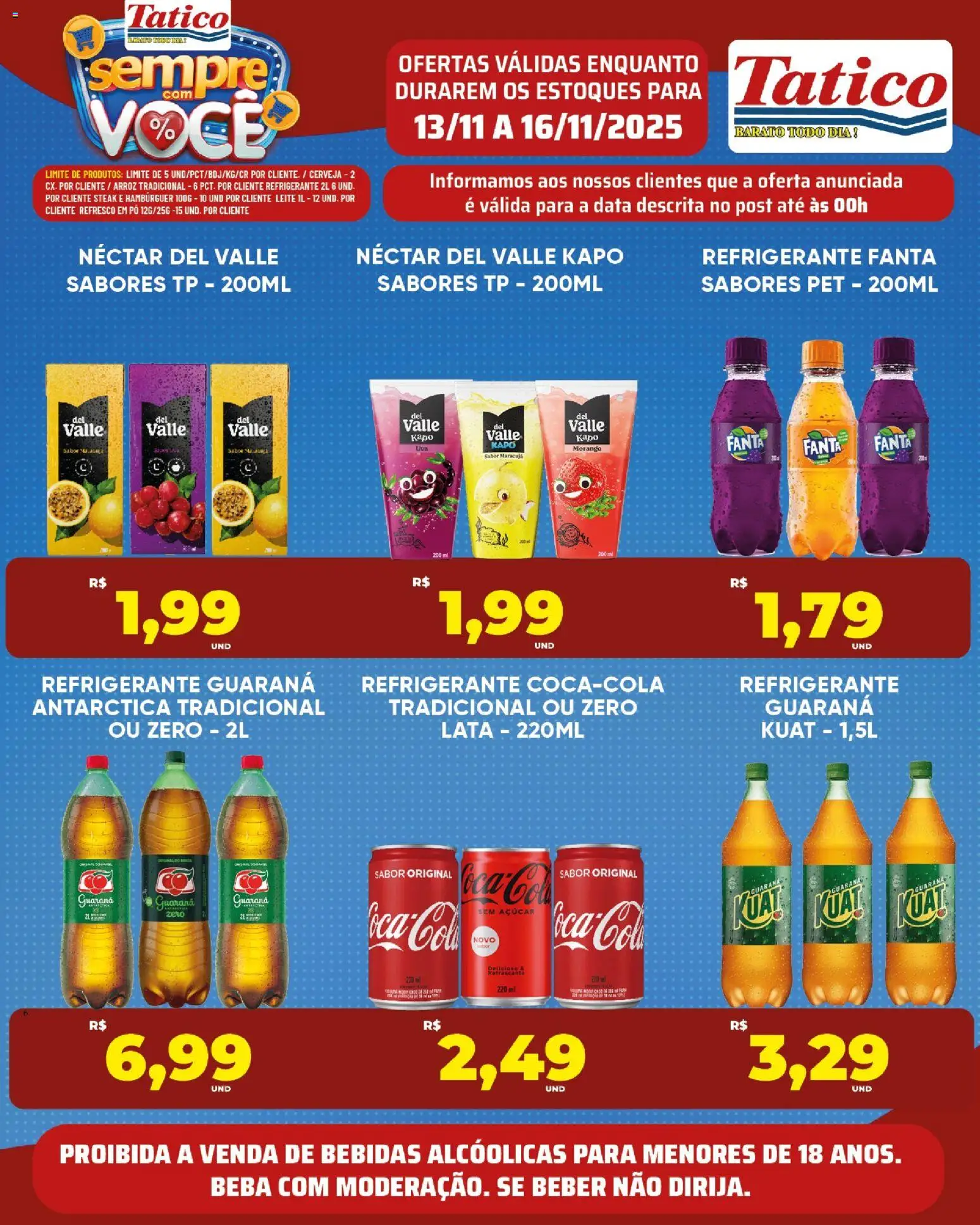 Tatico Folheto - válido de 13.11.2025 | Página: 2 | Produtos: Maracujá, Guaraná, Açúcar, Refrigerante