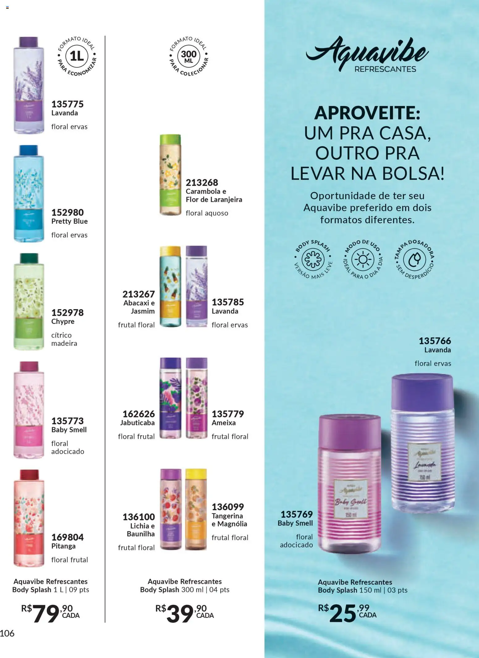 Avon Folheto - válido de 06.01.2026 | Página: 106 | Produtos: Lichia, Abacaxi, Body, Ameixa