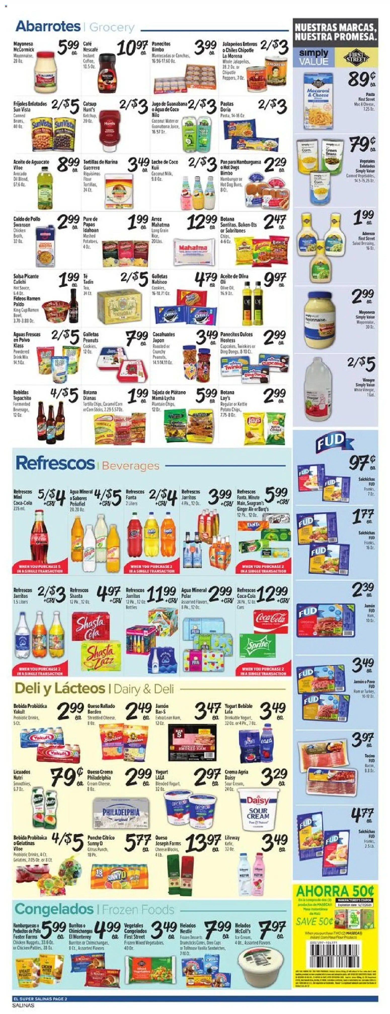 El Super Weekly Ad - valid from 10.12.2025 | Page: 2 | Products: Cheese, Yogurt, Cream, Kettle