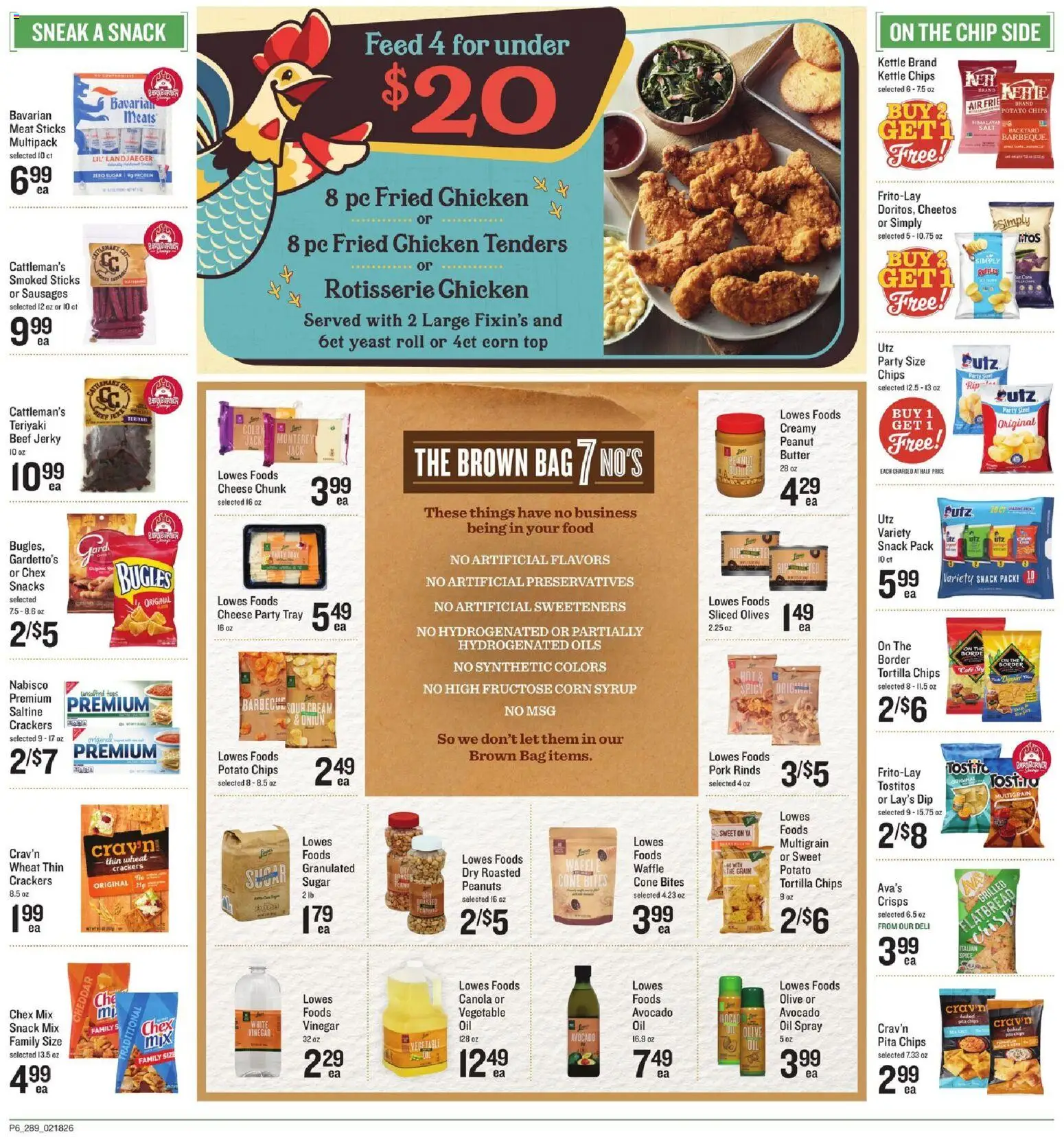 Lowes Foods Weekly Ad - GA - valid from 18.02.2026 | Page: 8 | Products: Vinegar, Corn, Chips, Sugar
