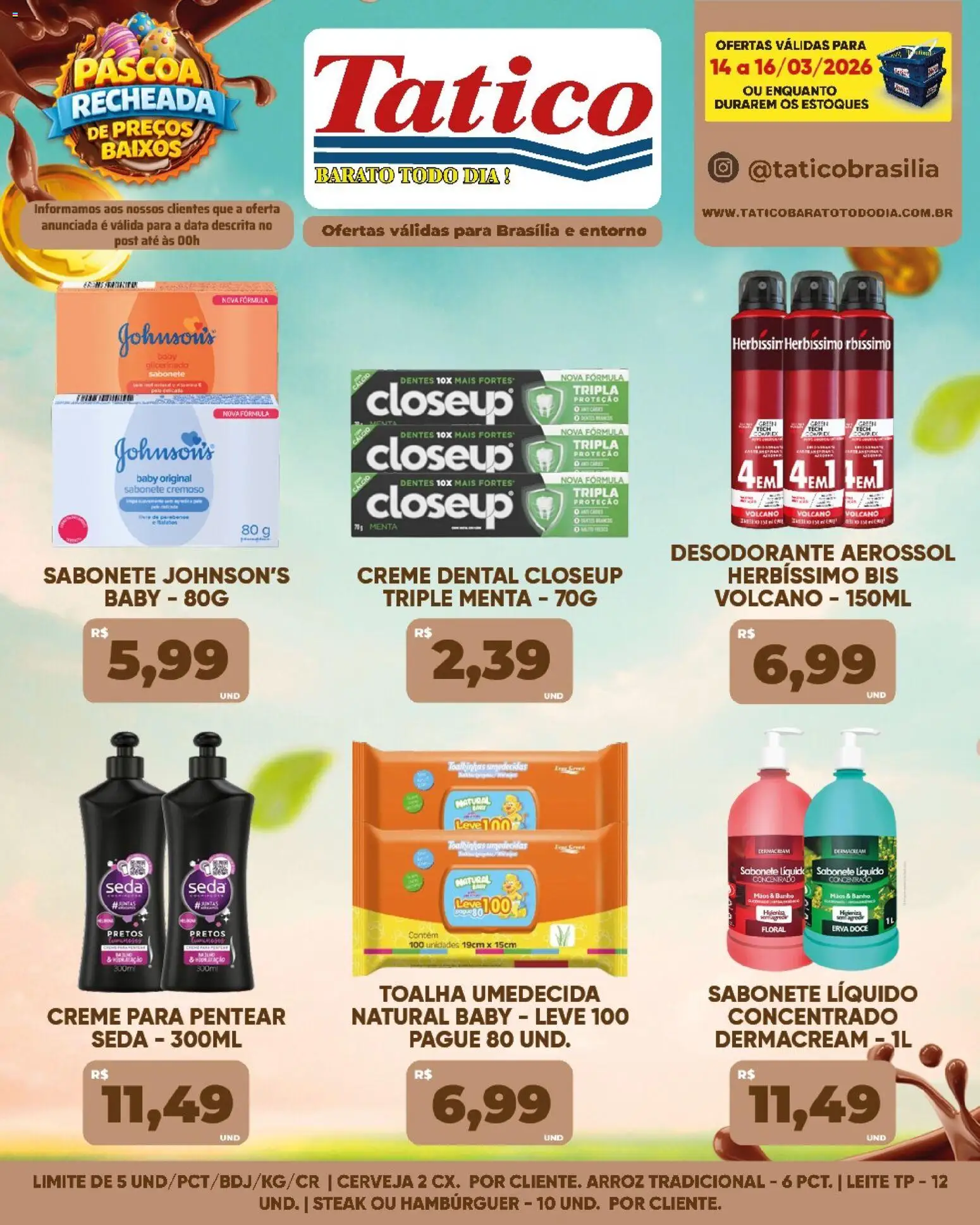Tatico Folheto - válido de 14.03.2026 | Página: 22 | Produtos: Cerveja, Hambúrguer, Creme dental, Sabonete líquido