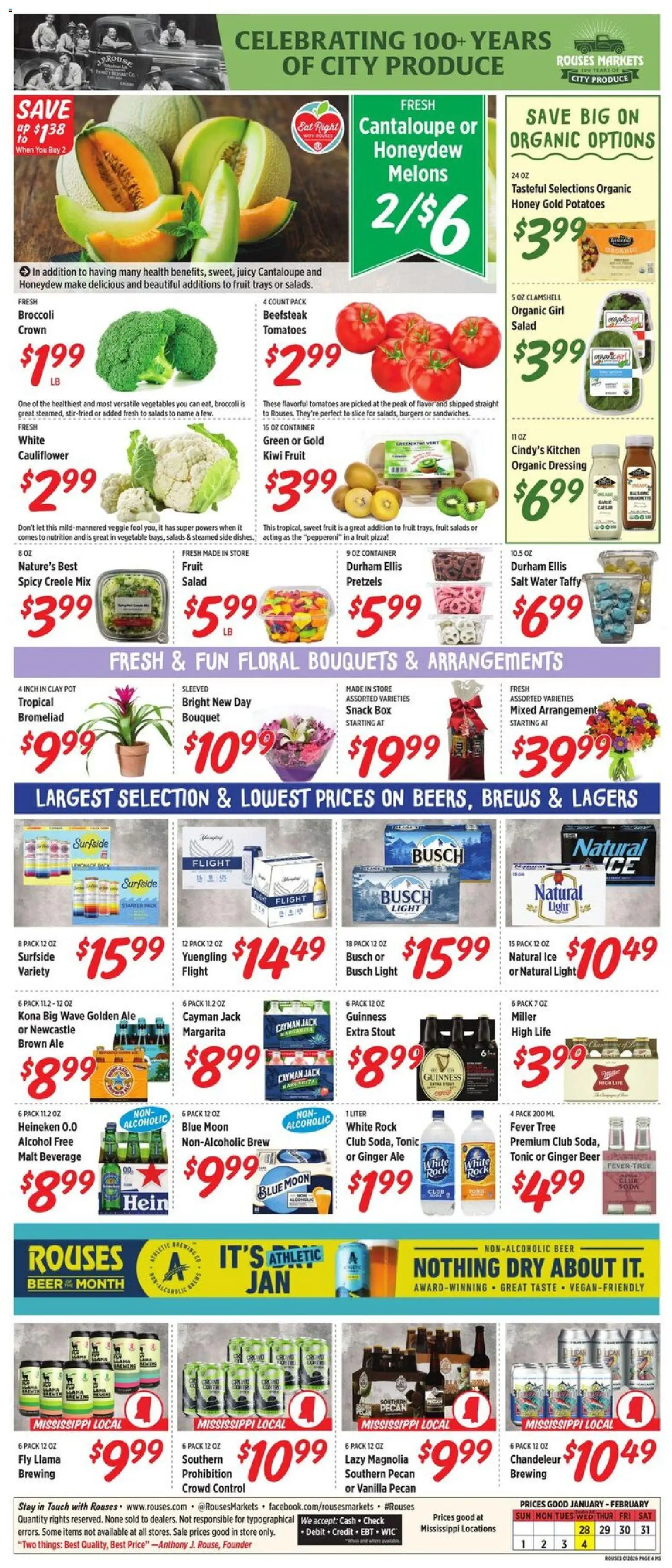 Rouses Weekly Ad - MS - valid from 28.01.2026 | Page: 8 | Products: Box, Tomatoes, Potatoes, Cauliflower
