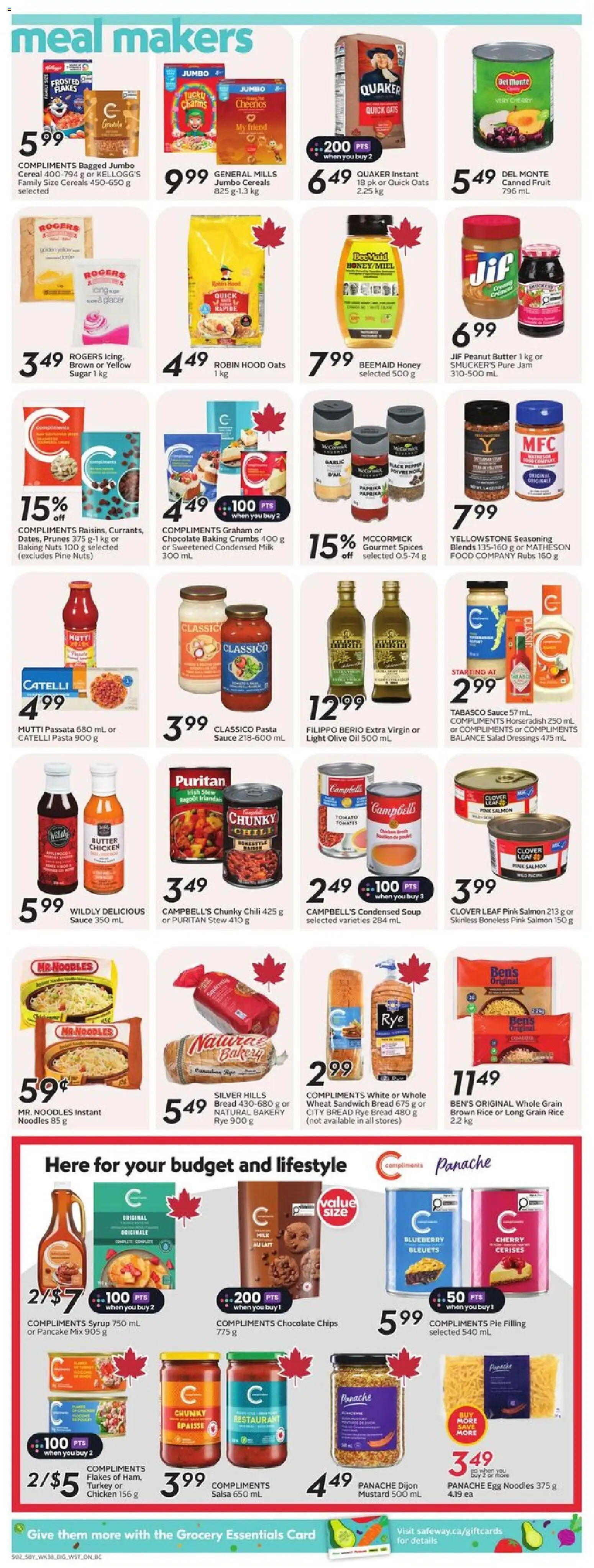 Safeway flyer valid from 15.01.2026 | Page: 10 | Products: Noodles, Chips, Flakes, Chocolate