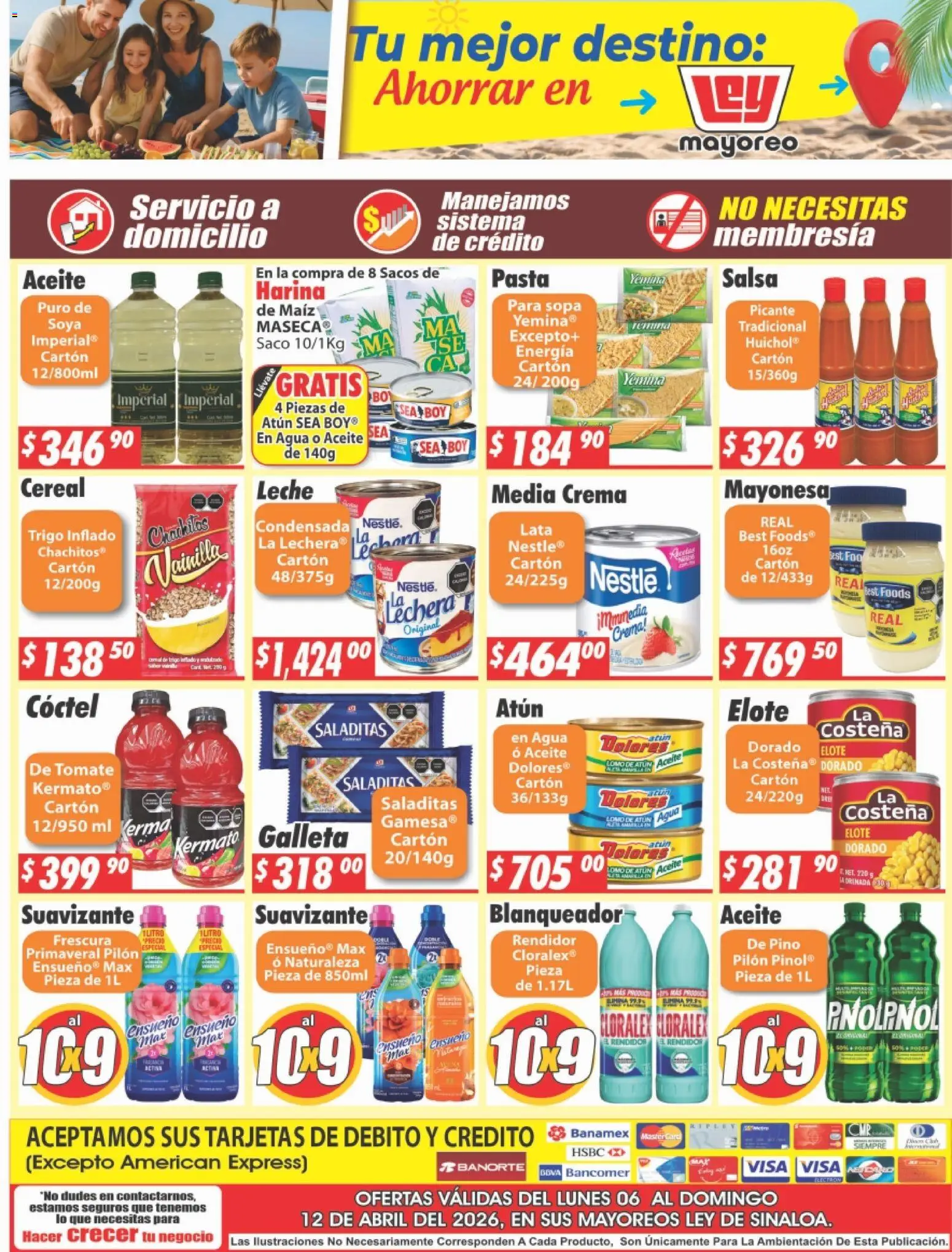 Nuevas ofertas de Casa Ley válidas en toda la República Mexicana desde el 06.04.2026. ¡Encuentra las mejores ofertas en Casa Ley folleto Sinaloa! | Página: 2 | Productos: Sopa, Aceite, Pasta, Suavizante