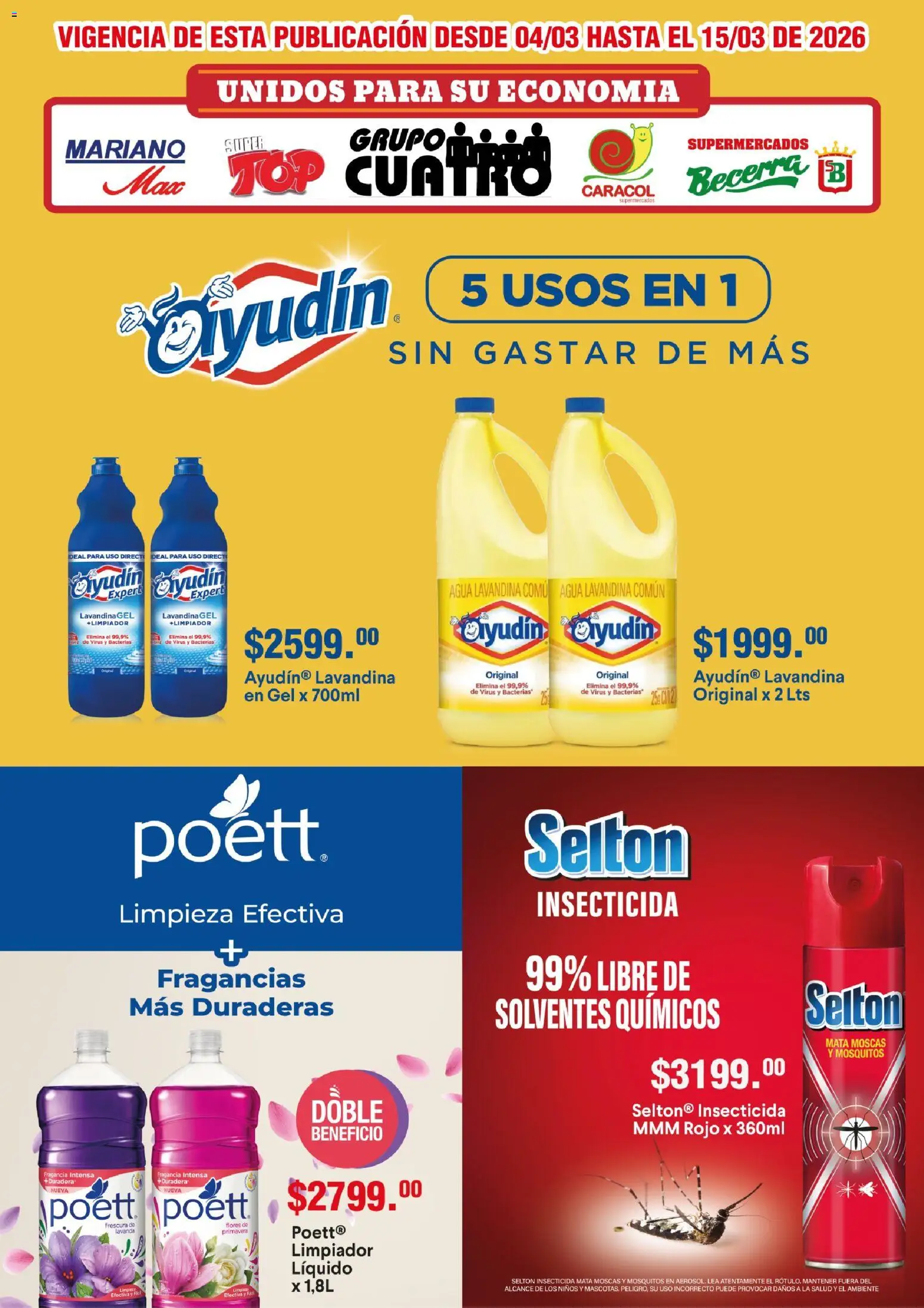 Mariano Max - Catálogo │ válido desde el 03.03.2026 | Página: 9 | Productos: Mata moscas, Lavandina, Fragancia, Agua
