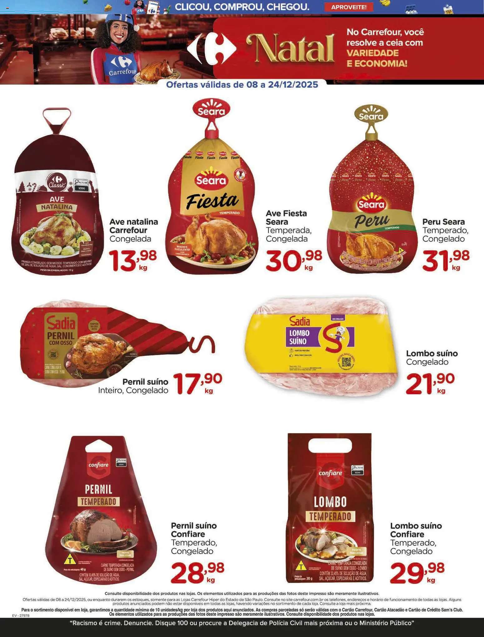 Carrefour Folheto - válido de 08.12.2025 | Página: 17 | Produtos: Lombo, Pernil, Carne, Frango