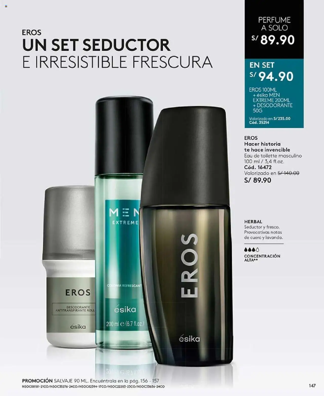 Catálogo Ésika válido desde 29.07.2025 | Página: 147 | Productos: Desodorante, Té, Perfume, EAU de Toilette