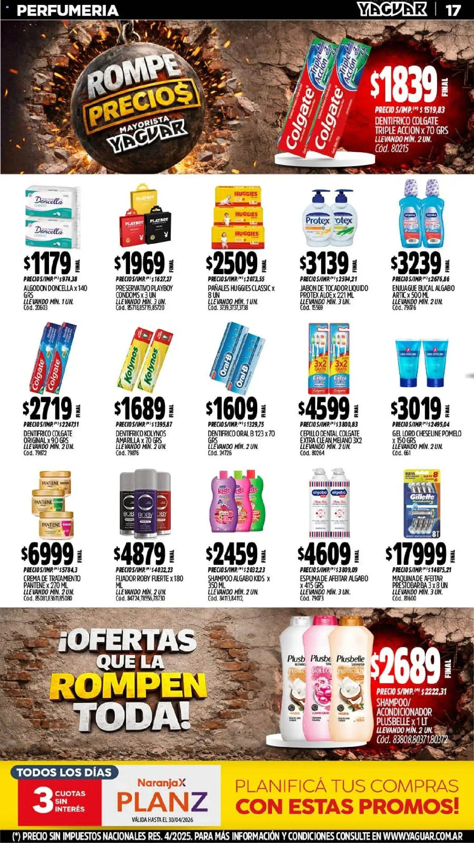 Yaguar - Oferta Semanal General Roca │ válido desde el 20.04.2026 | Página: 18 | Productos: Shampoo, Fijador, Jabón, Enjuague bucal