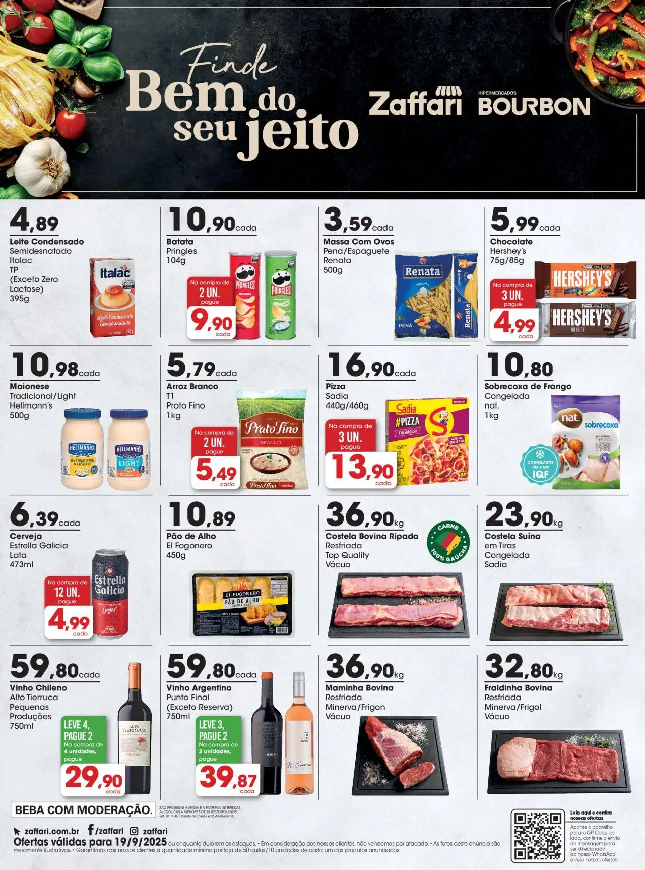 Zaffari Folheto - válido de 19.09.2025 | Página: 1 | Produtos: Ovos, Pão, Cerveja, Bourbon