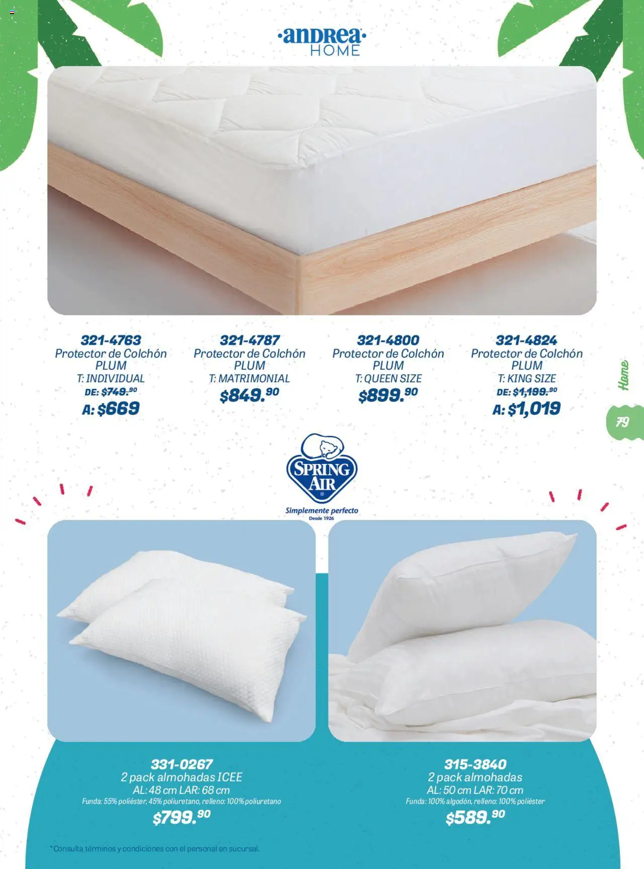 Nuevas ofertas de Andrea válidas en toda la República Mexicana desde el 22.06.2025. ¡Encuentra las mejores ofertas en Andrea catálogo Summer Time! | Página: 79 | Productos: Funda, Colchón