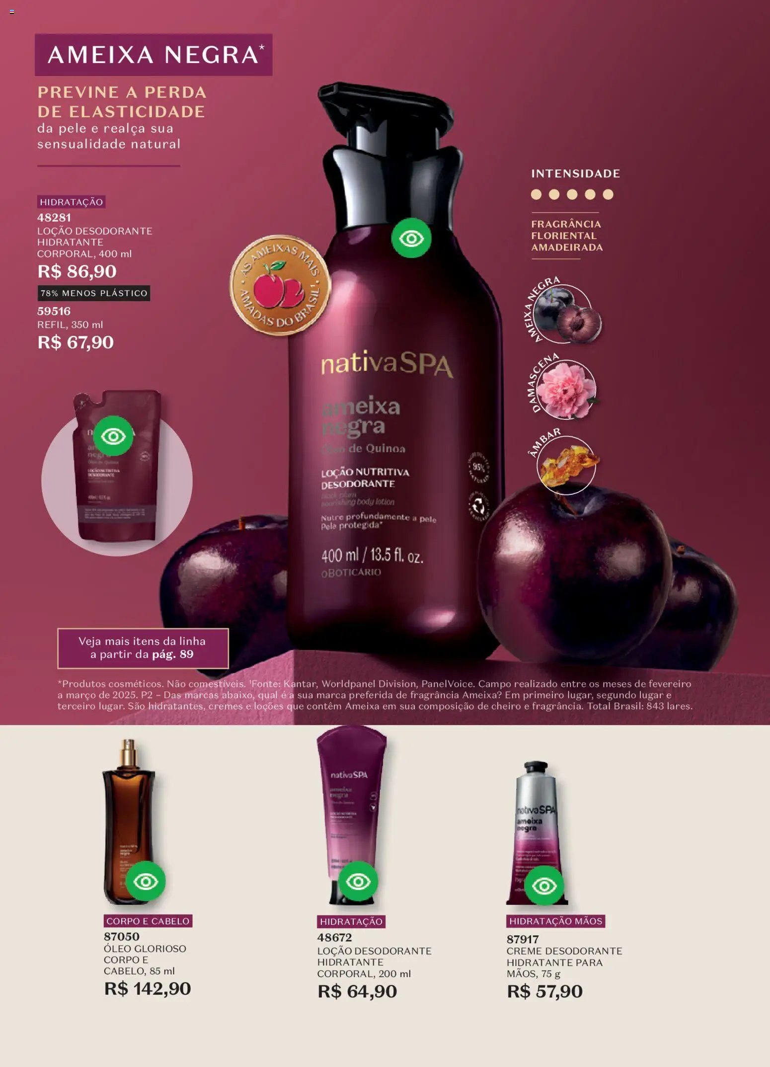 O Boticário Folheto - válido de 19.01.2026 | Página: 91 | Produtos: Fragrância, Desodorante, Óleo, Ameixa