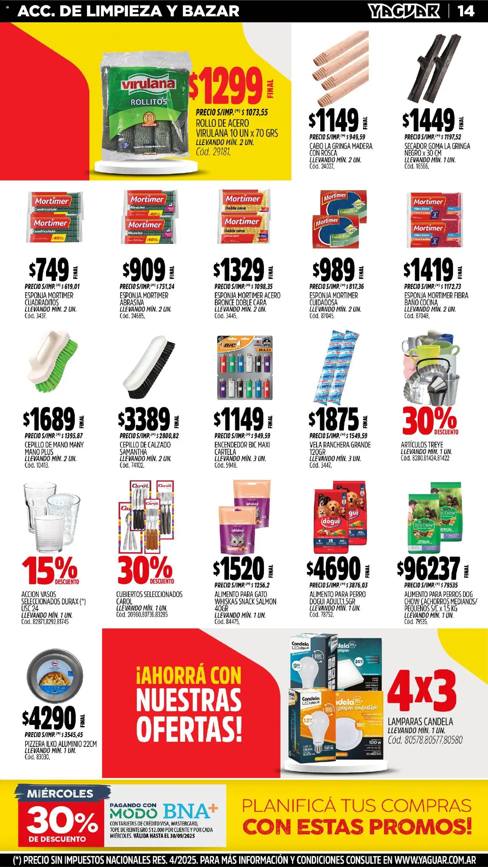 Yaguar - Misiones │ válido desde el 27.10.2025 | Página: 14 | Productos: Vela, Pizzera, Cocina, Vasos