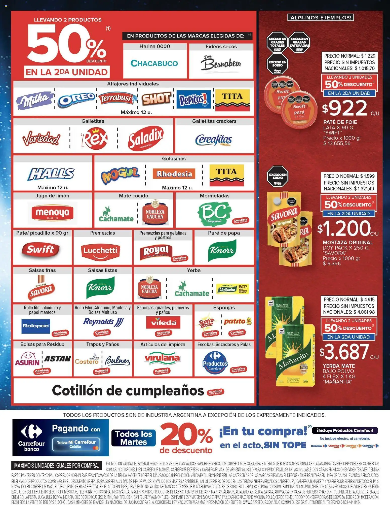 Carrefour ofertas │ válido desde el 03.02.2026 | Página: 8 | Productos: Sobre, Galletitas, Cerdo, Picadillo