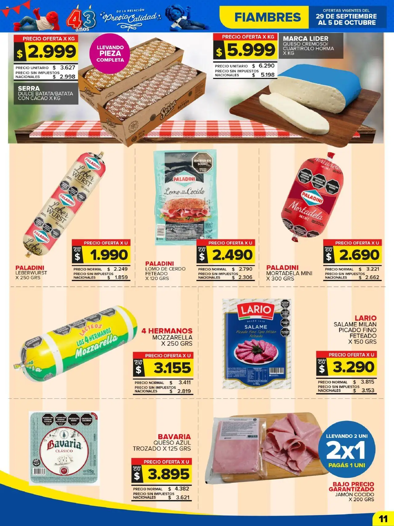 Carrefour Maxi catálogo │ válido desde el 30.09.2025 | Página: 11 | Productos: Mortadela, Batata, Jamón, Cerdo